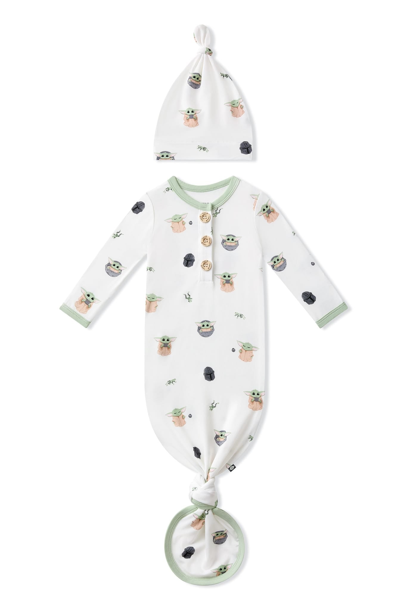 Knotted Gown with Hat Set in Grogu™ shown on a white surface