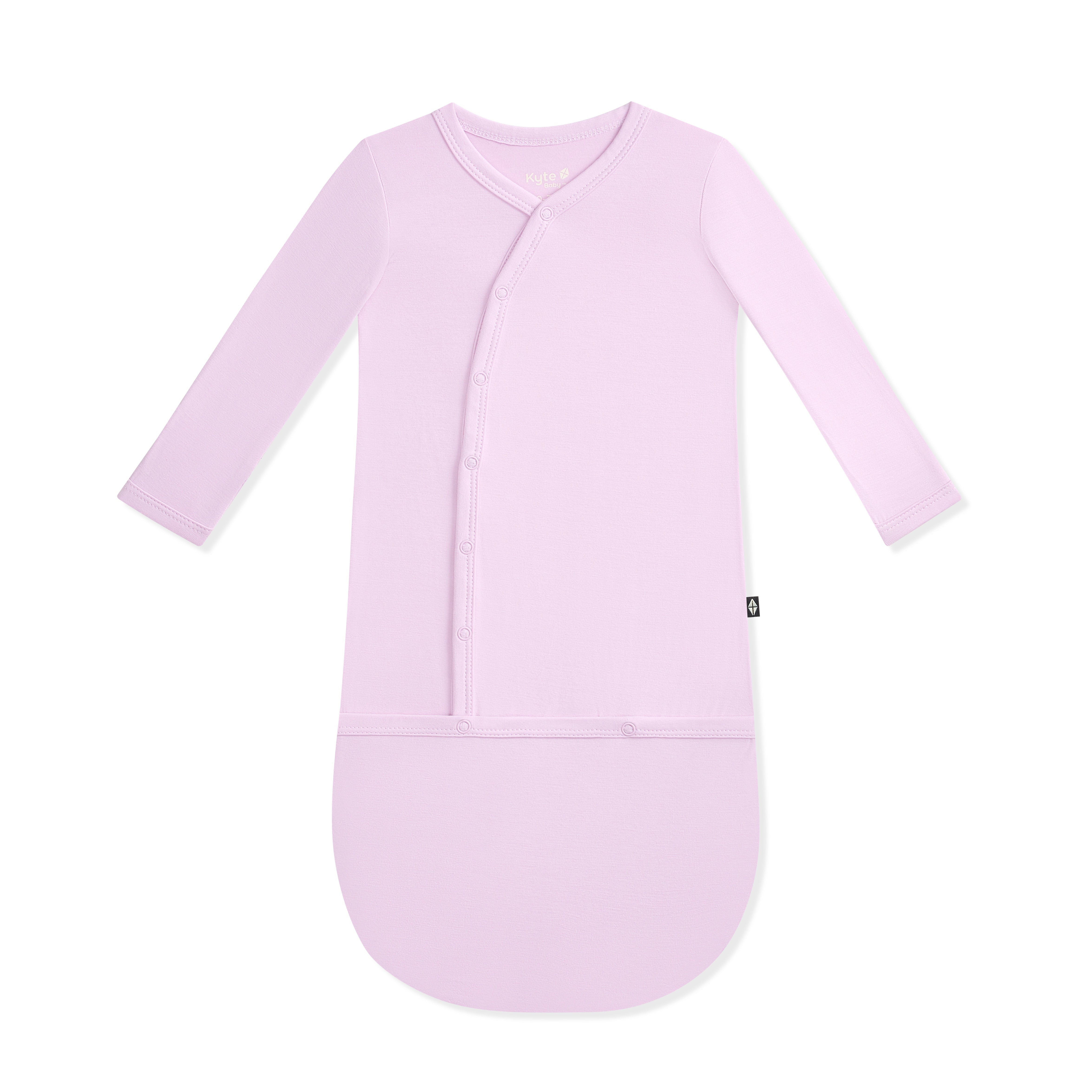 Purple baby bundler on a white background