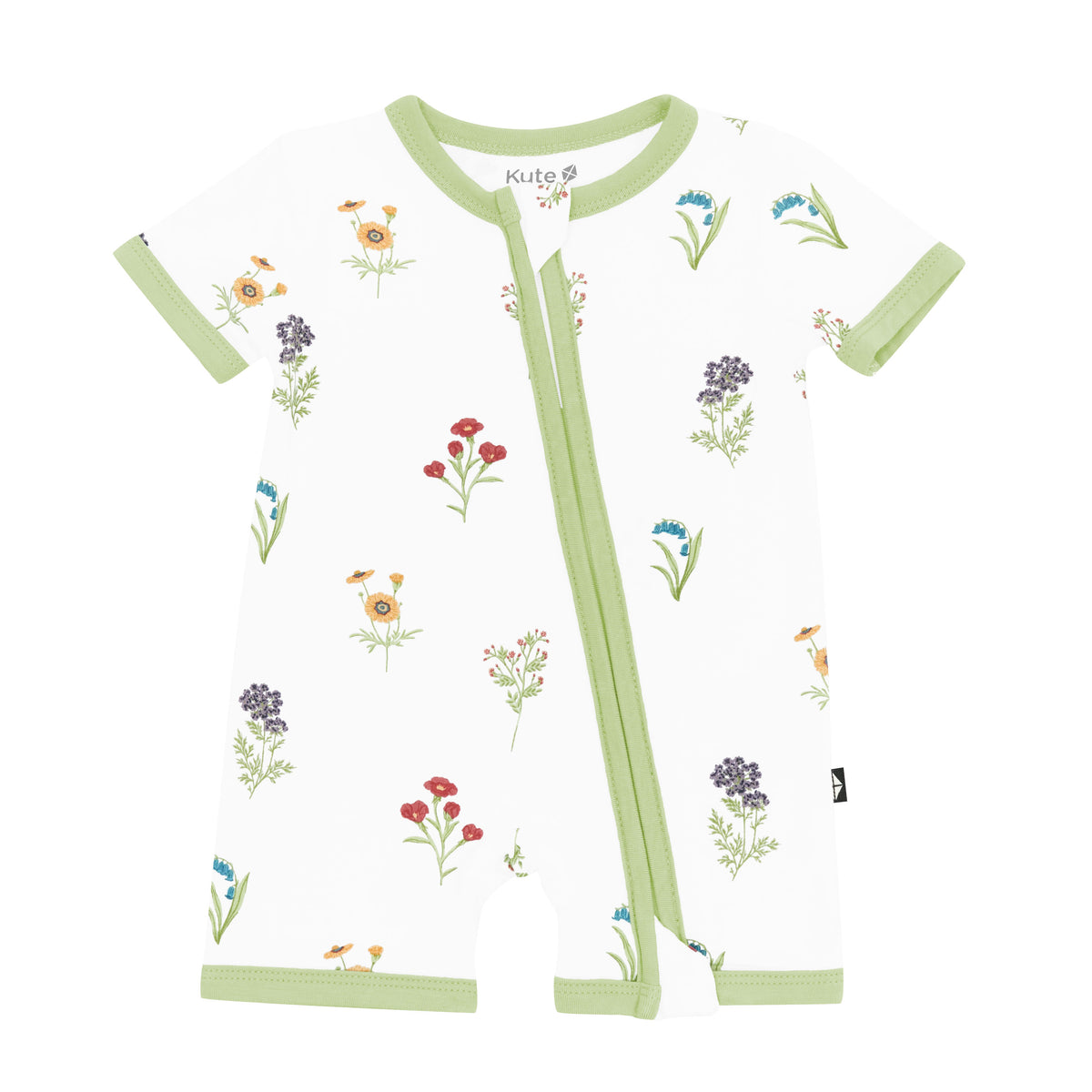 Zippered Shortall Romper in Wildflower