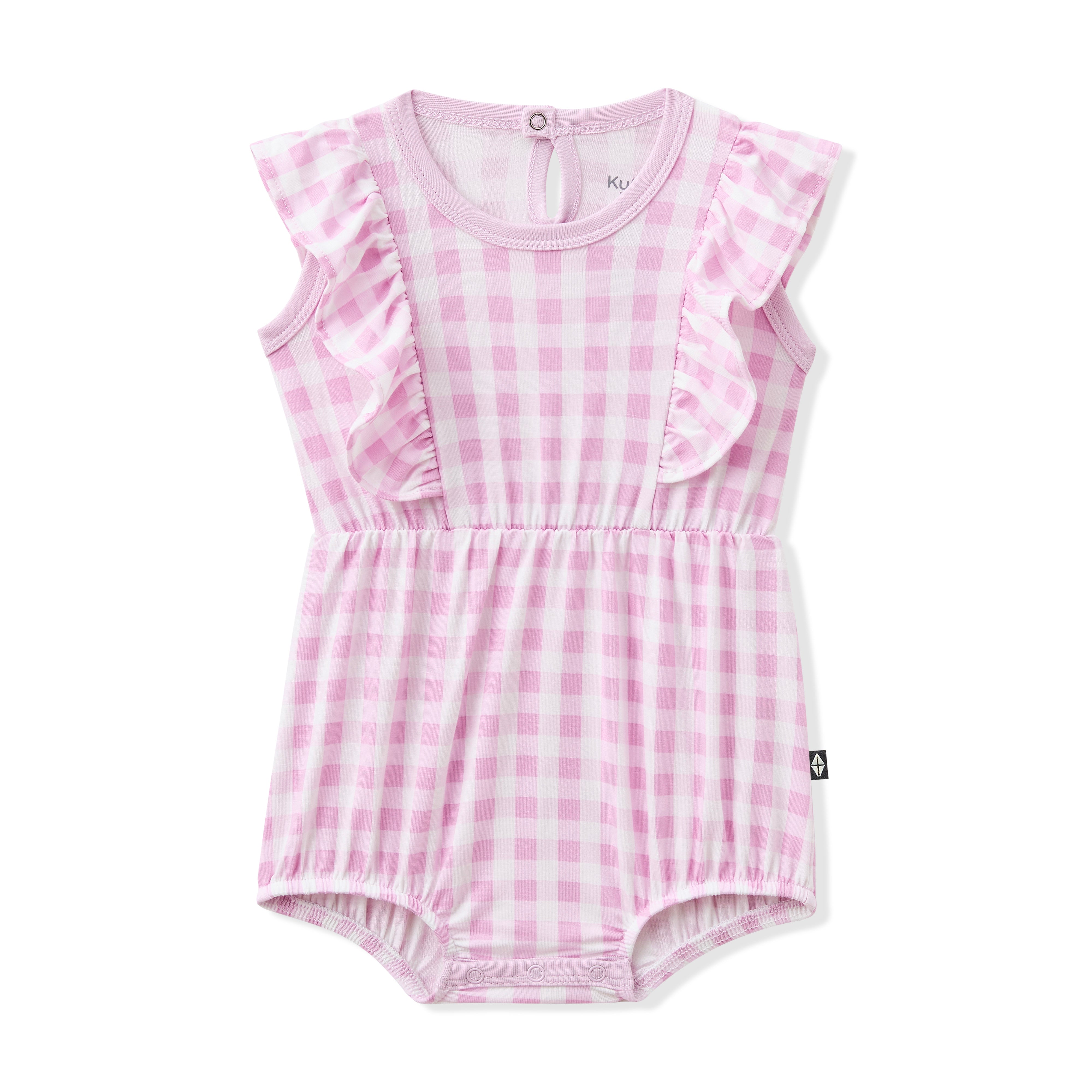 Product photo of the Bubble Romper in Gingham Thistle