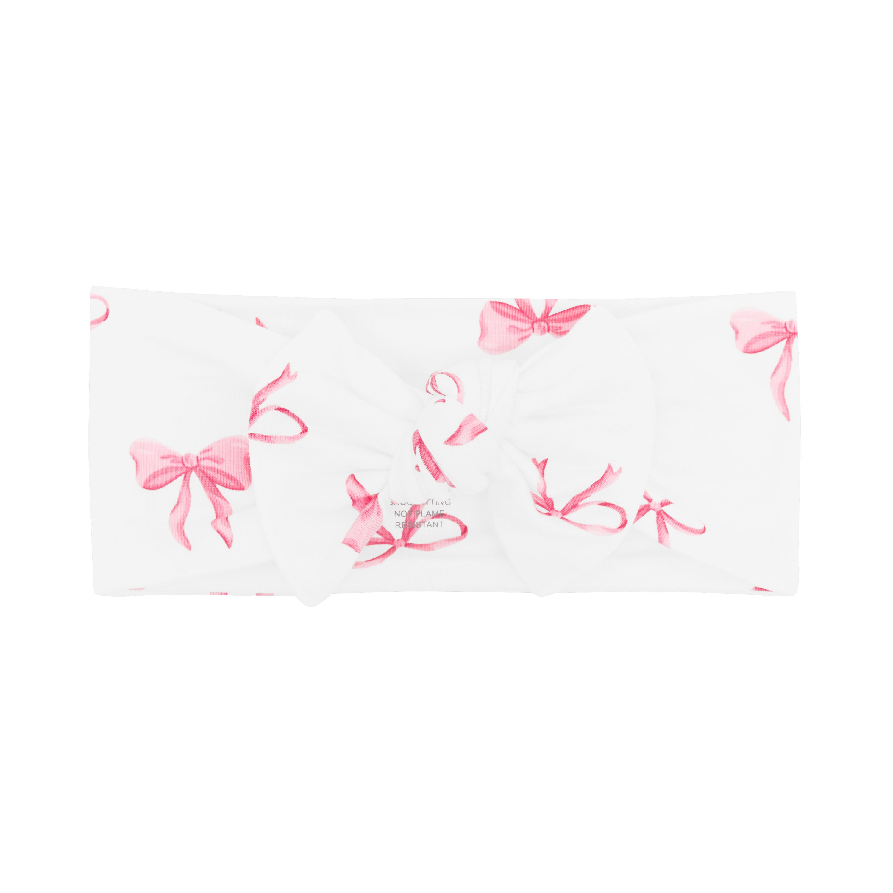 Knotted Bow Headband in Pink Bow Print