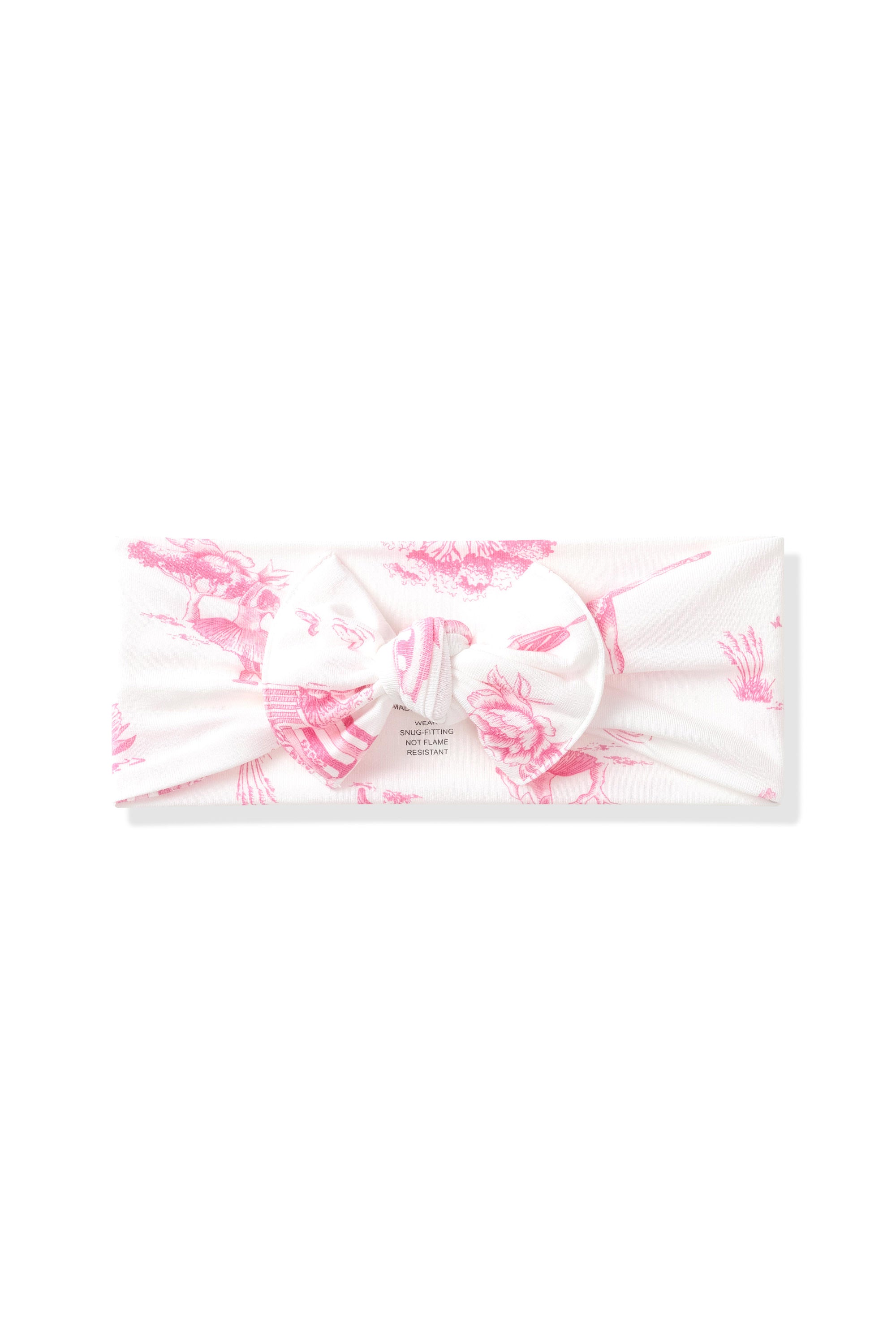 Product photo of the Knotted Bow Headband in Toile Ballet