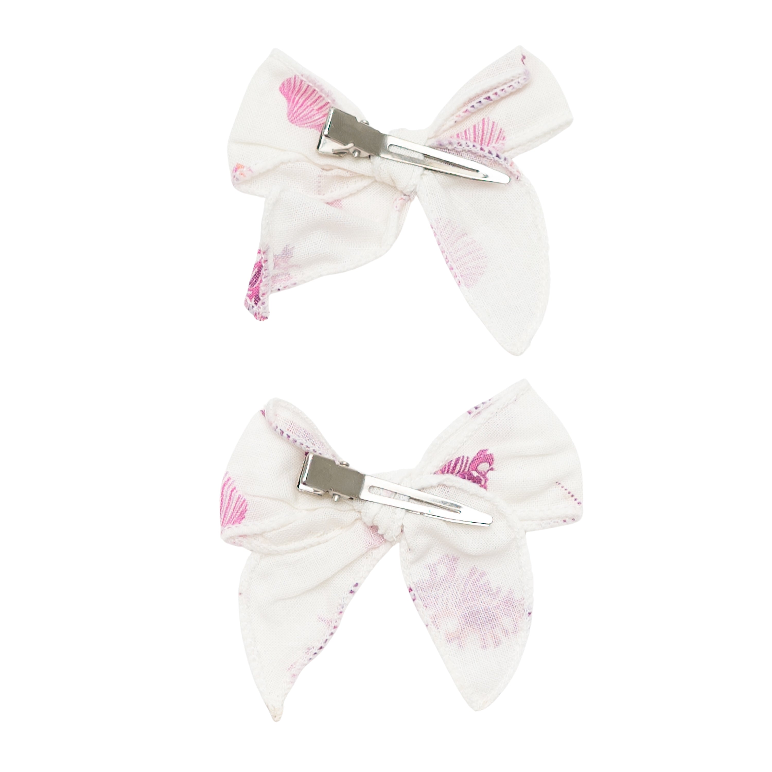 Linen Piggie Bows in Raspberry Shell