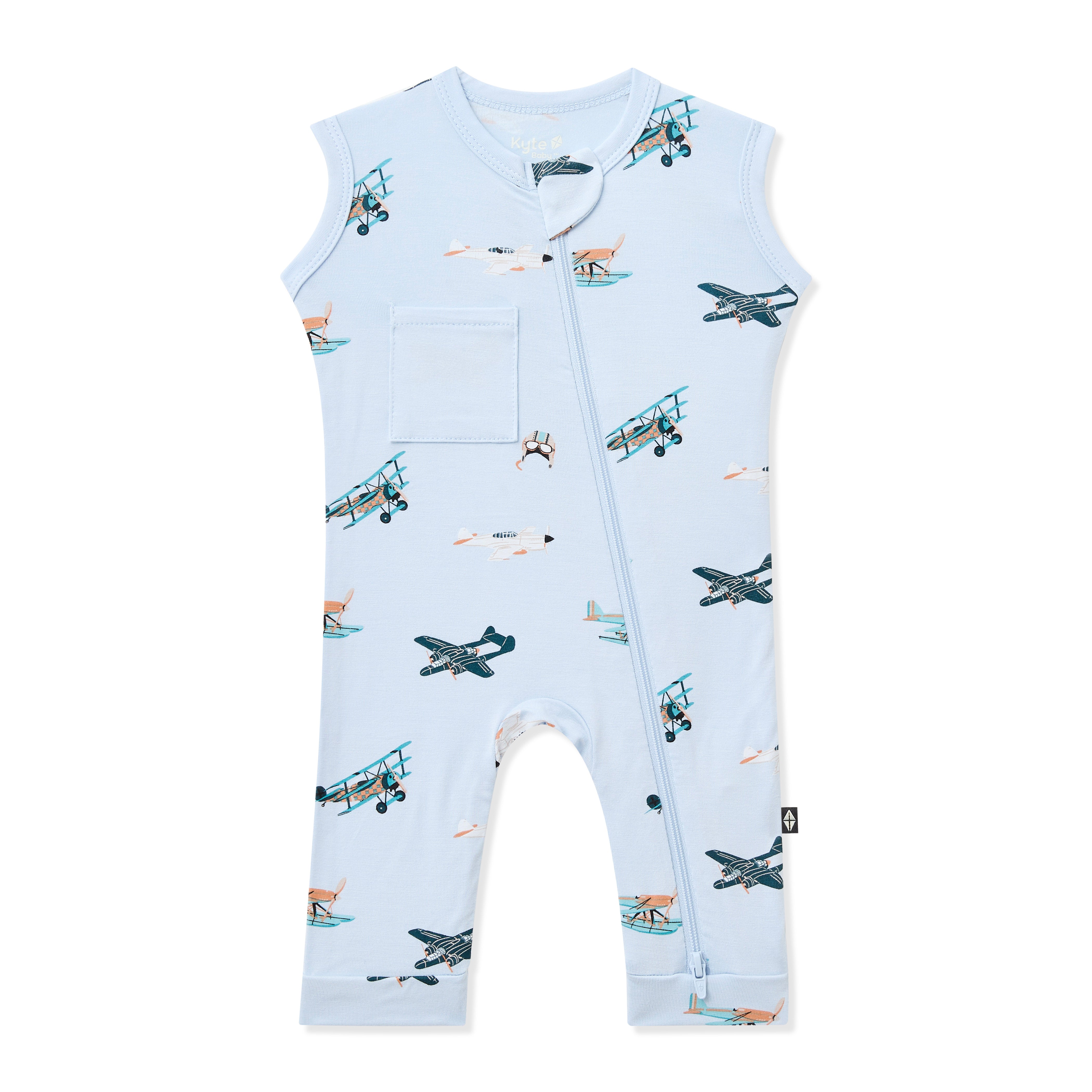 Product photo of the Zippered Sleeveless Romper in Take Off