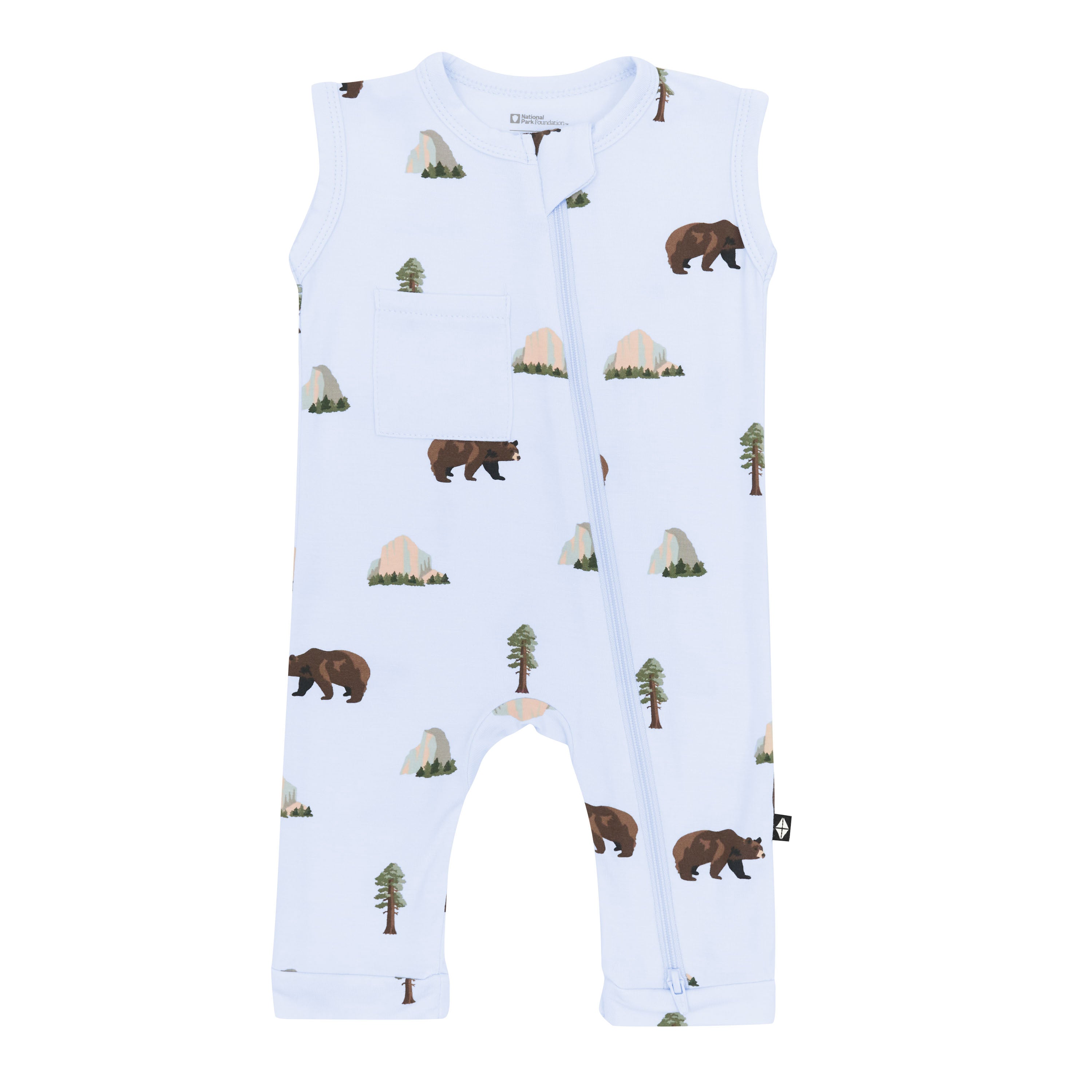 Zippered Sleeveless Romper in Yosemite