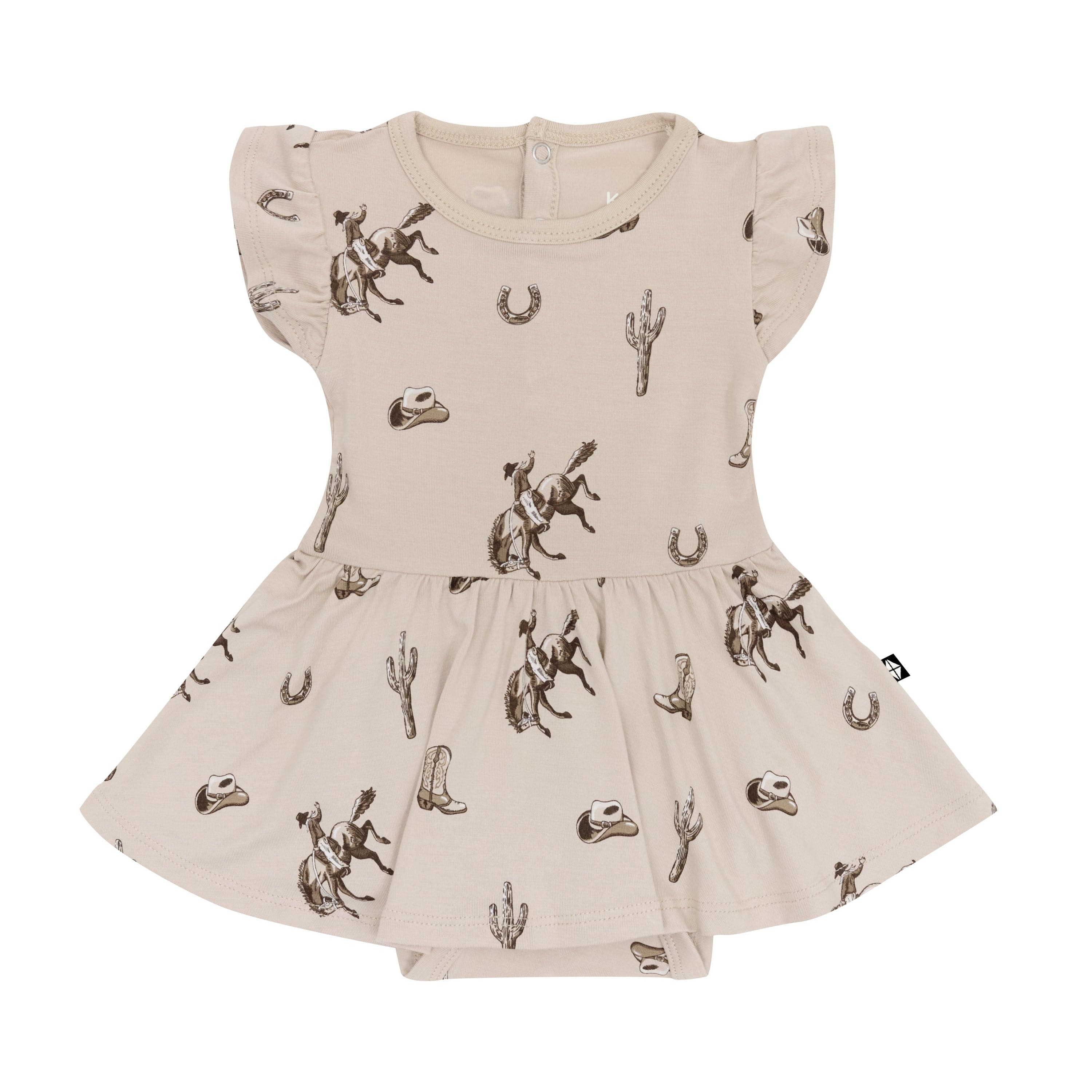 Product photo of the Twirl Bodysuit Dress in Classic Cowboy