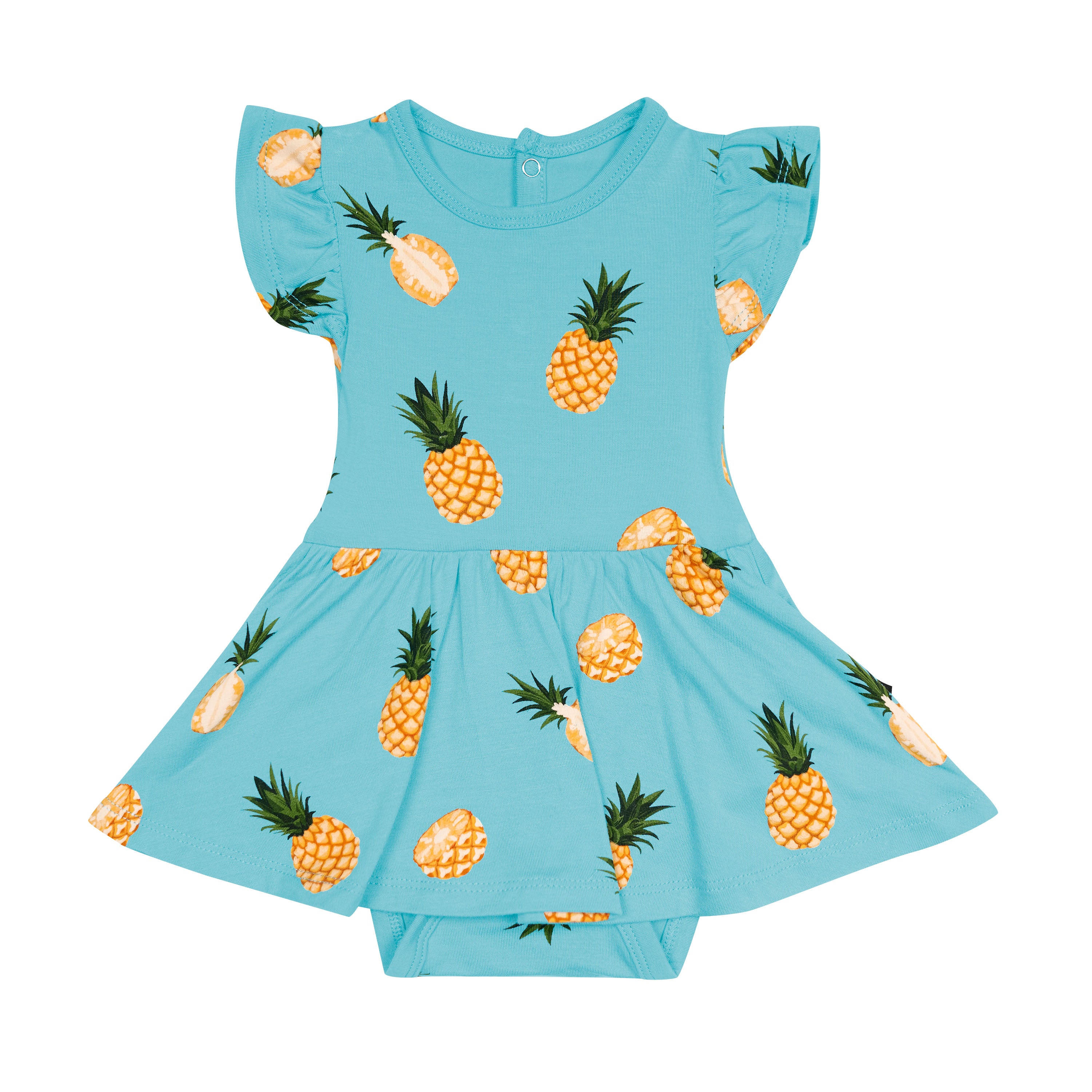 Twirl Bodysuit Dress in Pineapple
