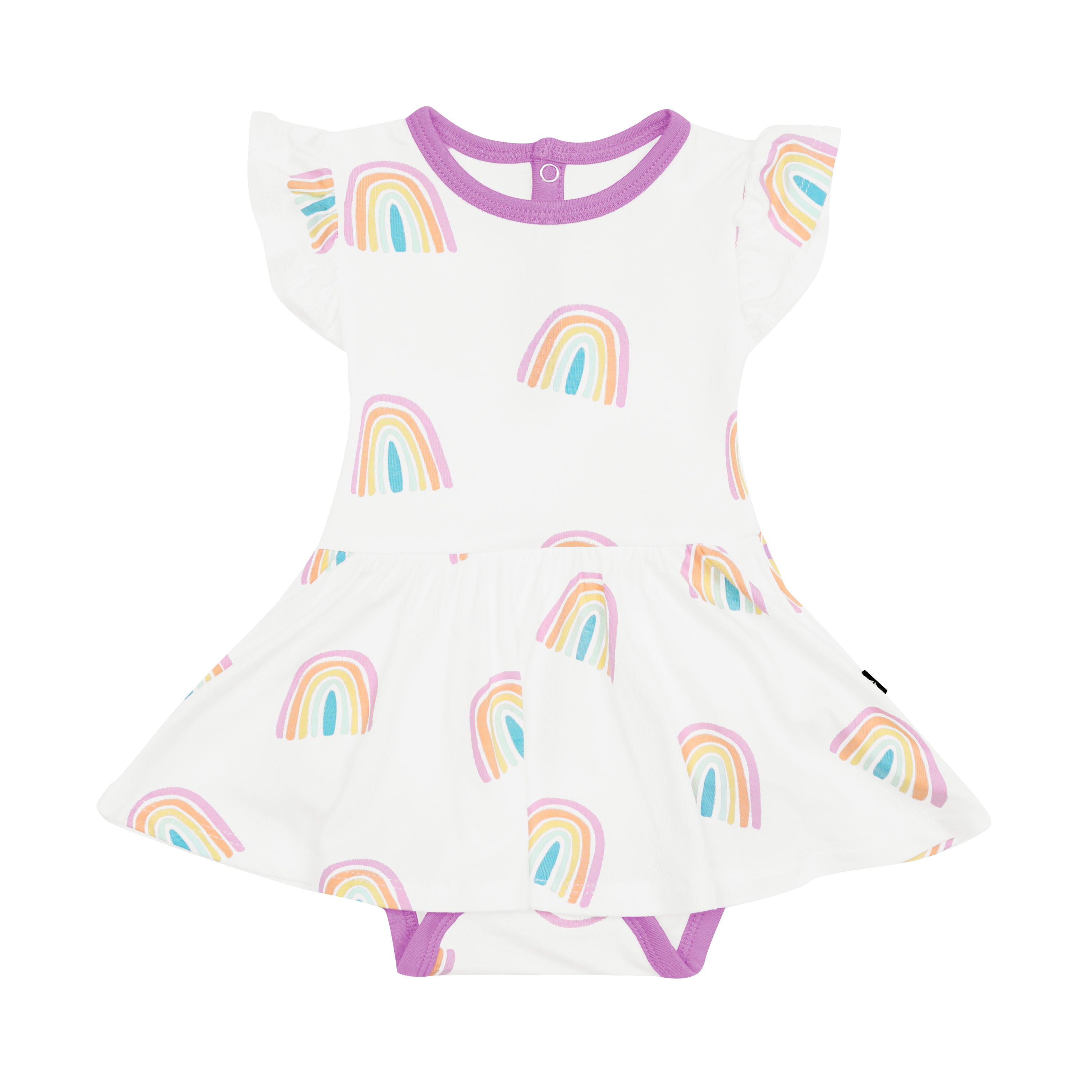 Twirl Bodysuit Dress in Poi Rainbow