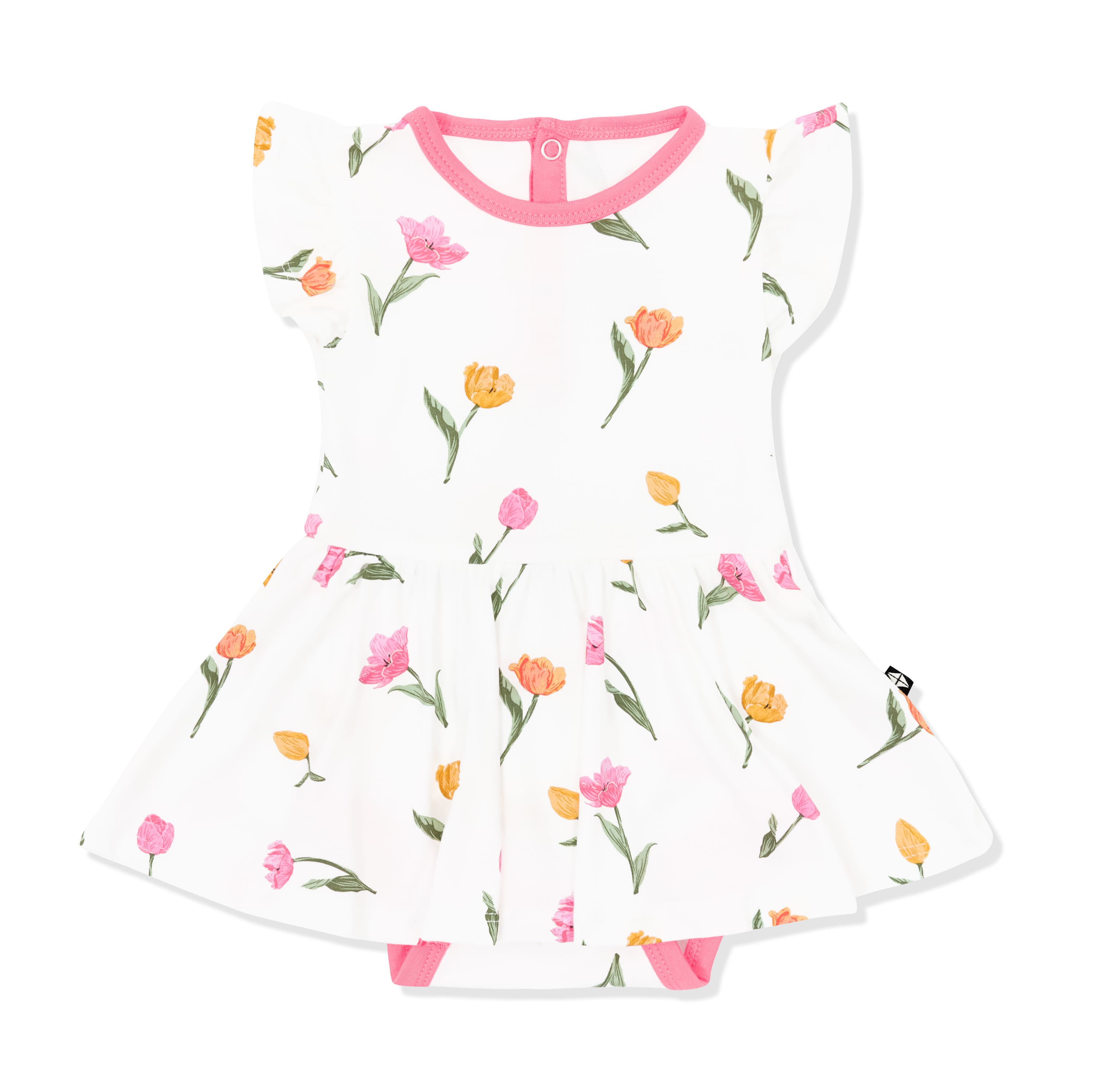 Product photo of the Twirl Bodysuit Dress in Tulip