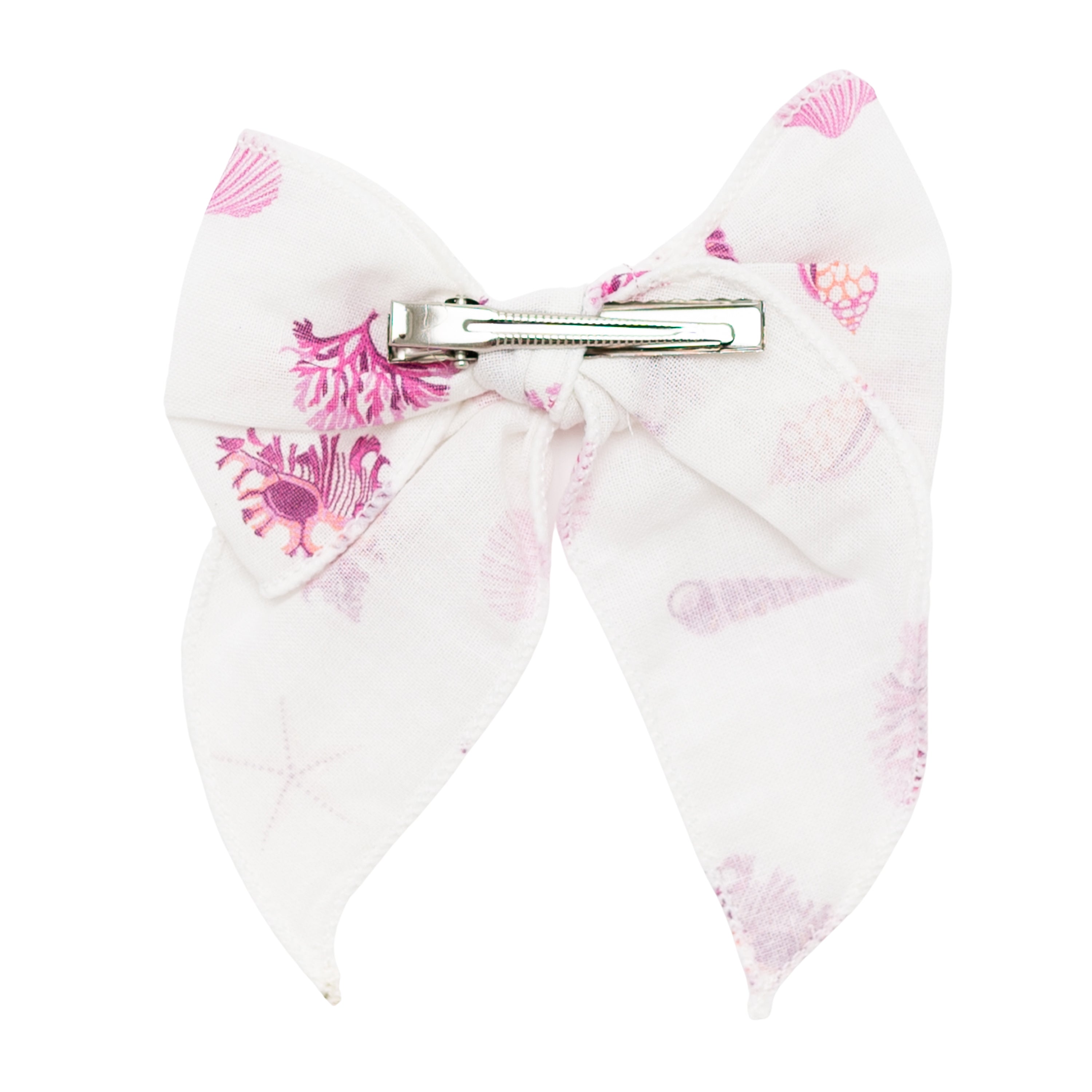 Linen Fable Bow in Raspberry Shell