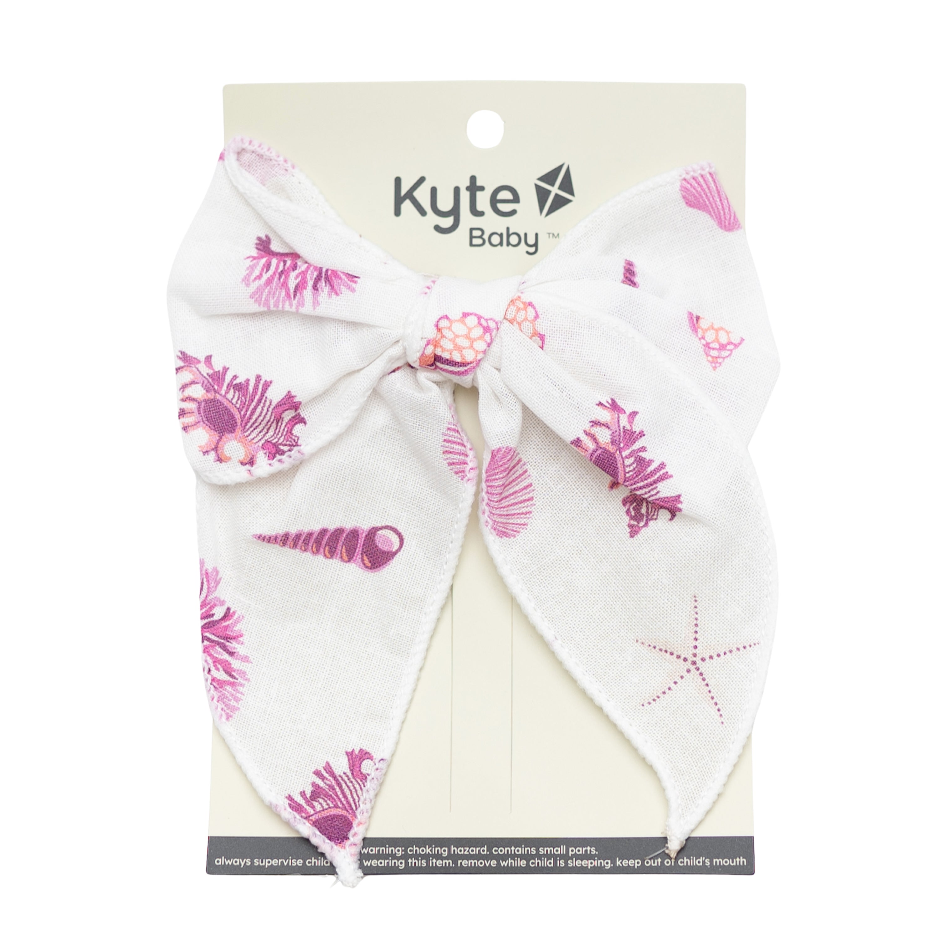 Linen Fable Bow in Raspberry Shell