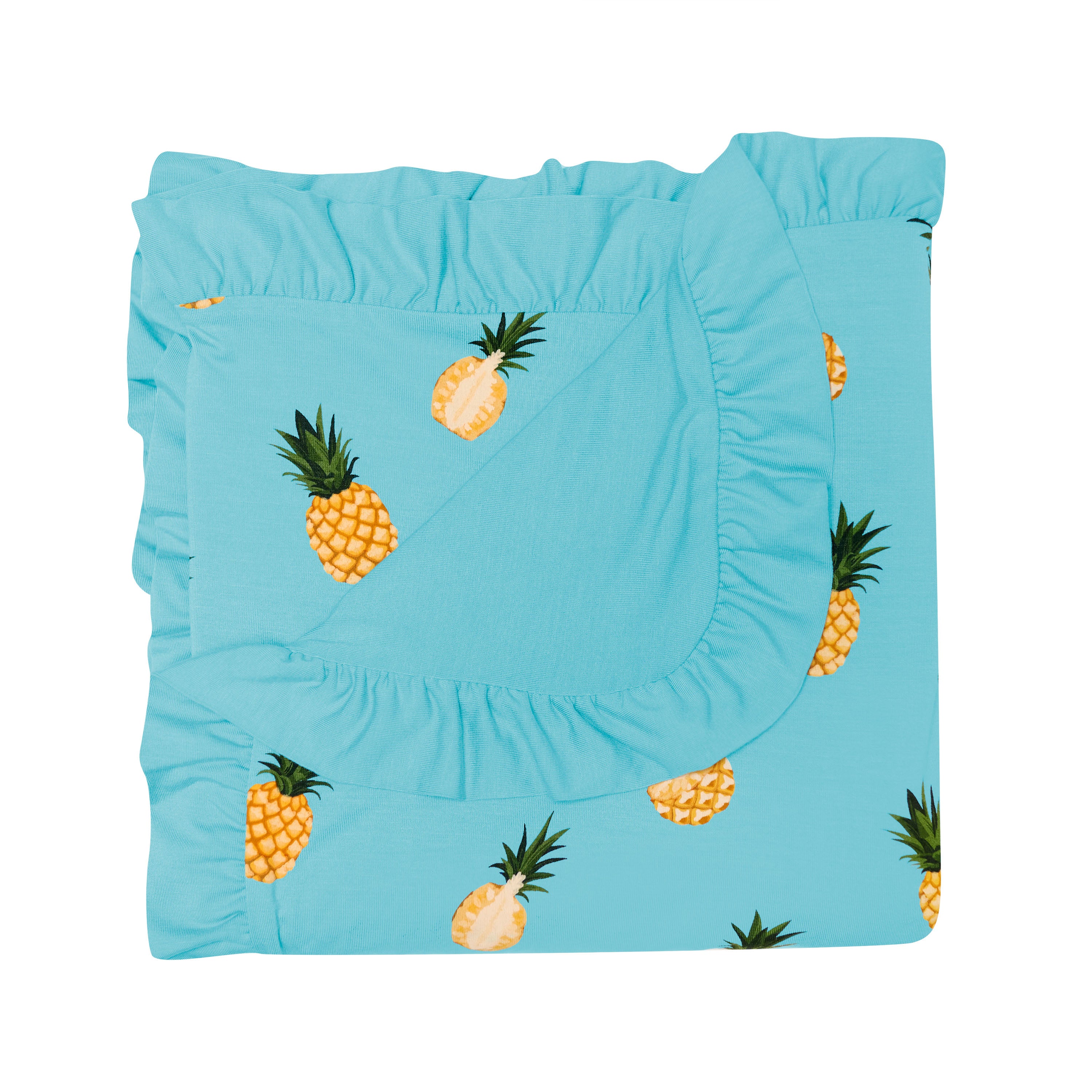 Ruffle Baby Blanket in Pineapple 0.5