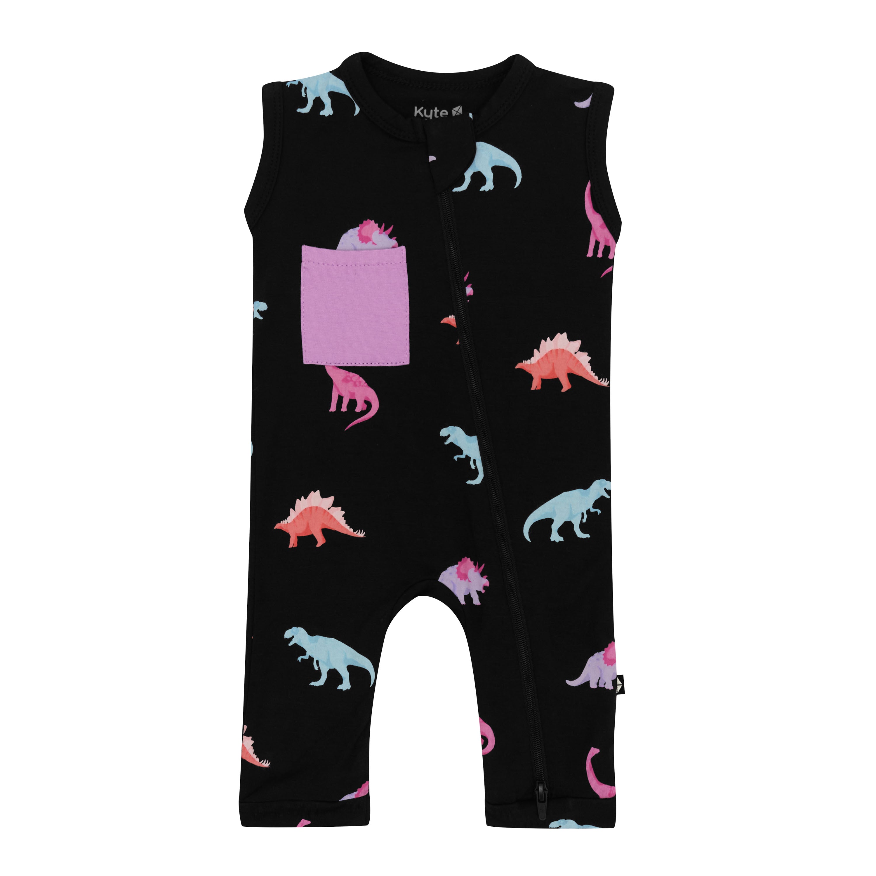 Kyte Baby Zippered Sleeveless Romper in Midnight Roar