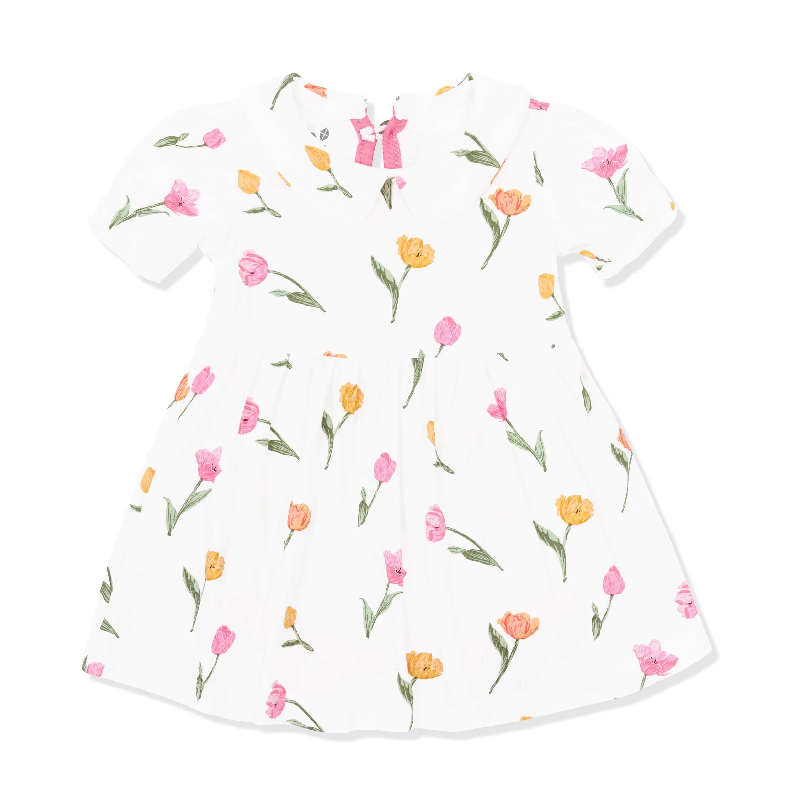 Product photo of the Peter Pan Collar Bodysuit Dress in Tulip