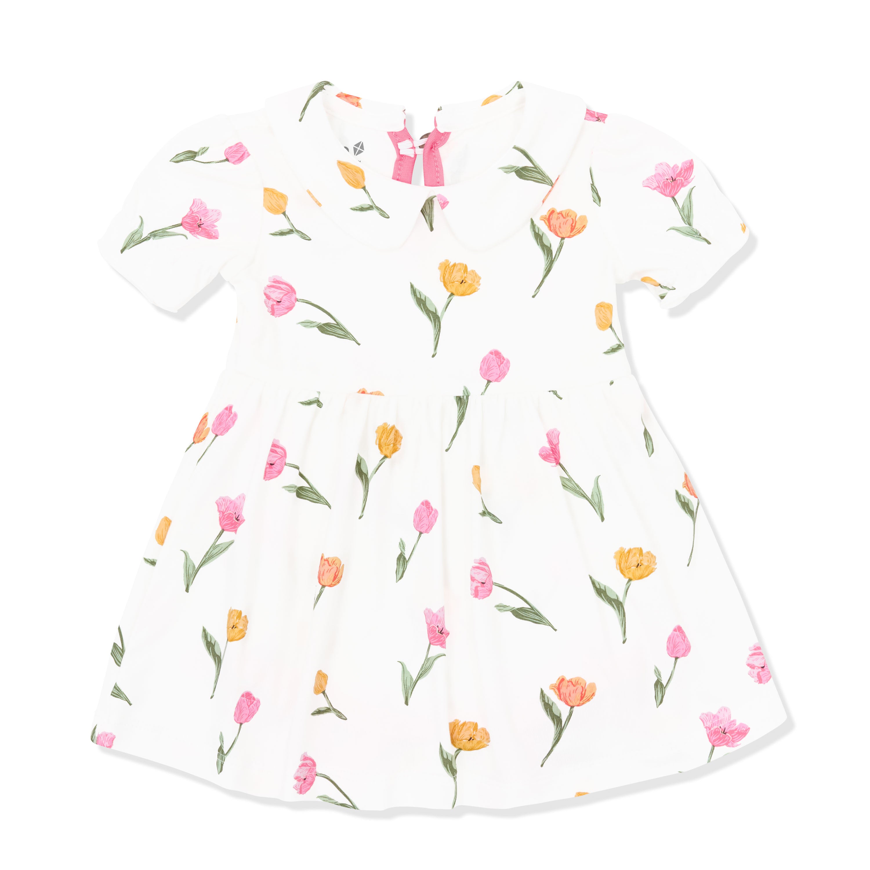 Product photo of the Peter Pan Collar Bodysuit Dress in Tulip