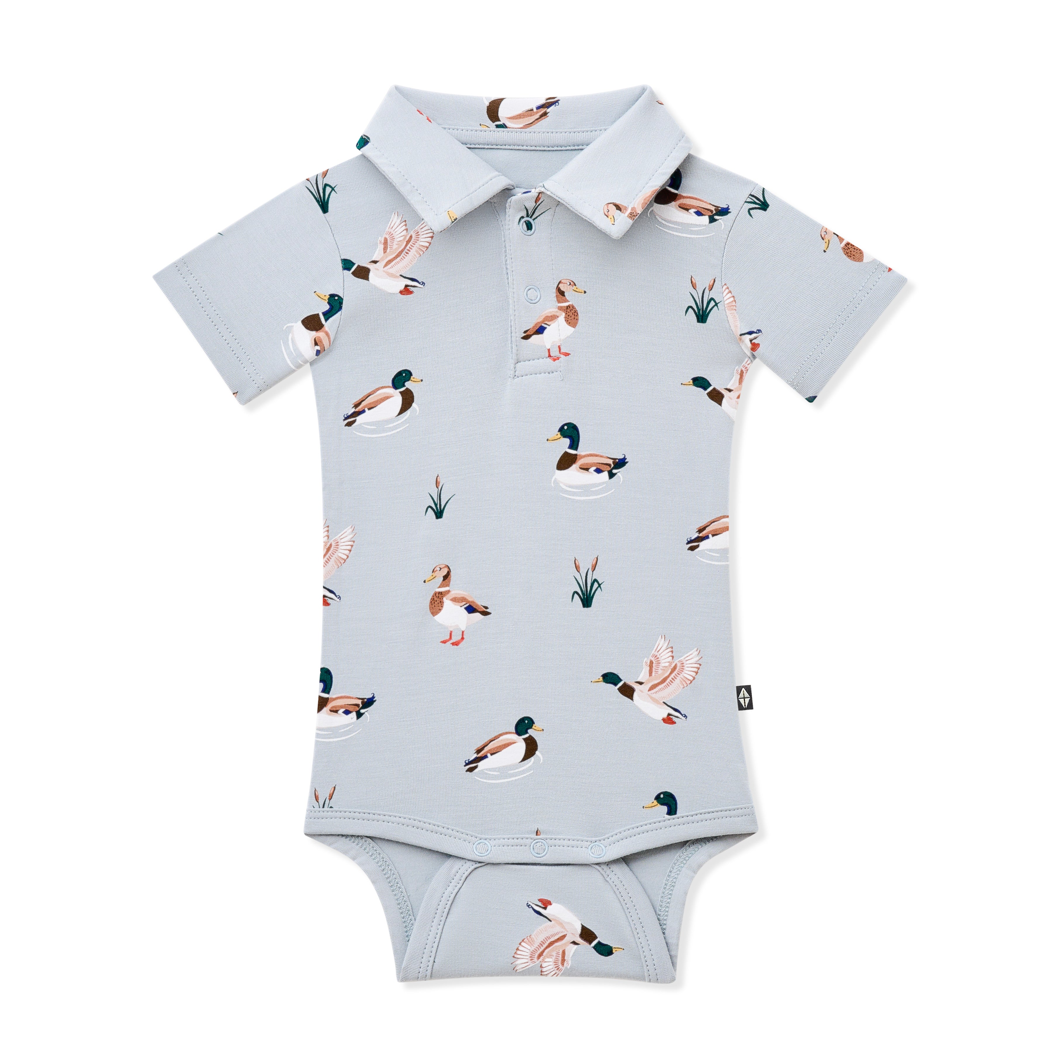 Product photo of the Polo Bodysuit Mallard Duck