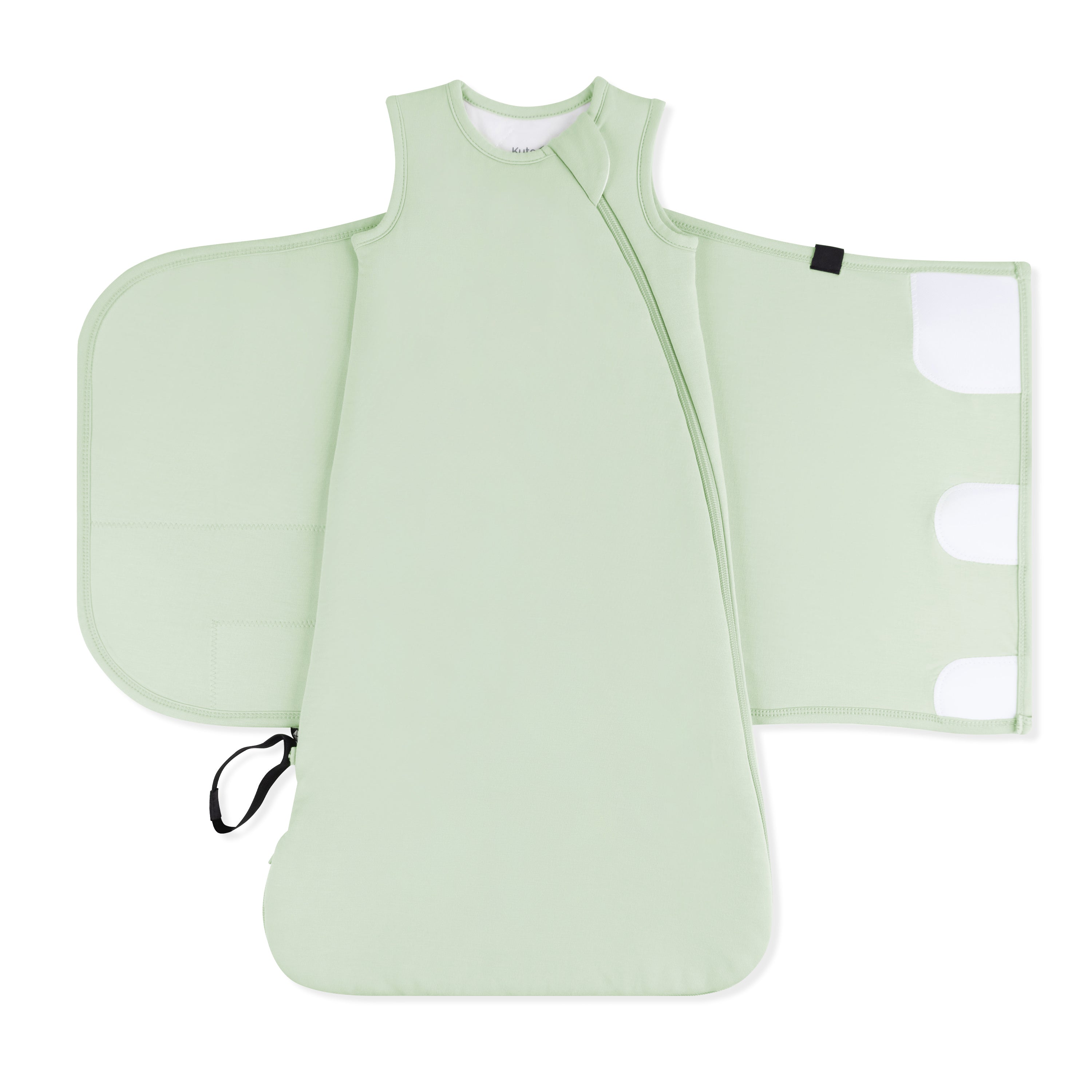 Sleep Bag Swaddler in Basil 1.0 shown unswaddled