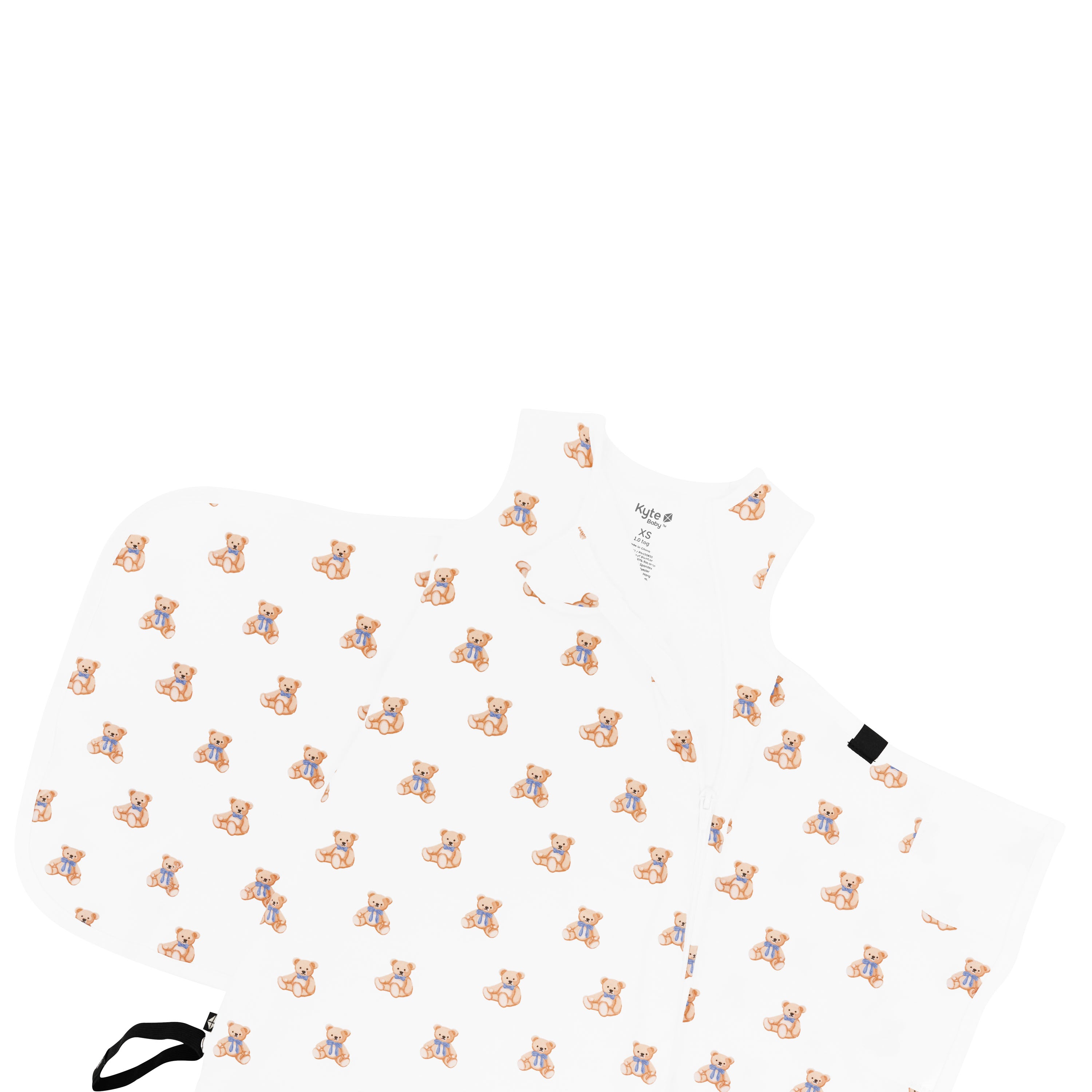 Double Zipper on Sleep Bag Swaddler in Teddy Bear 1.0 TOG