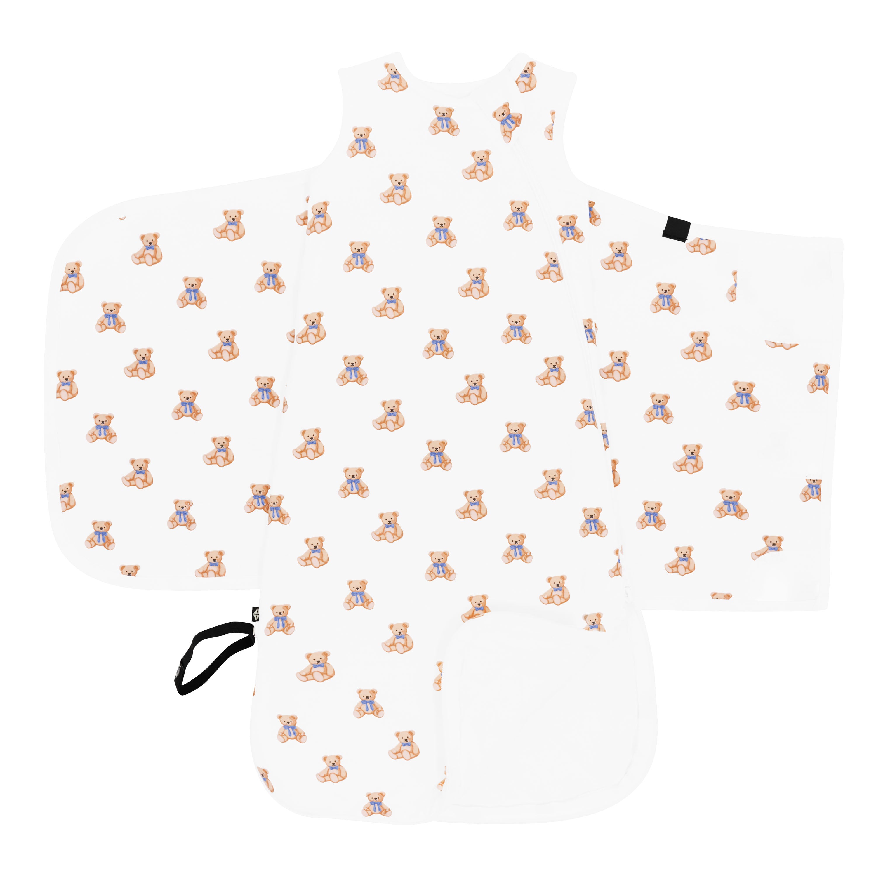 Sleep Bag Swaddler in Teddy Bear 1.0 with Adjustable Velcro Band