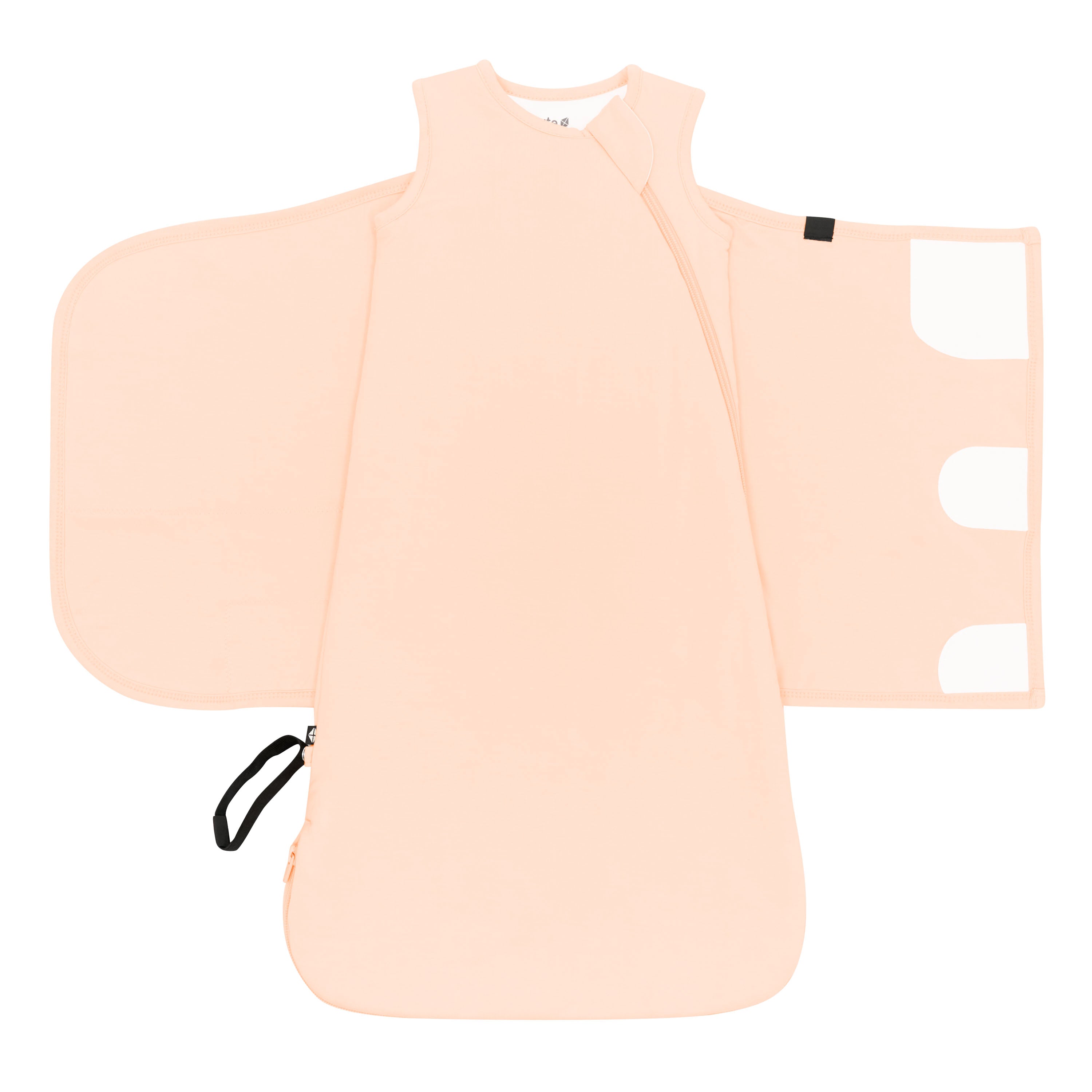 Sleep Bag Swaddler in Canyon 1.0 unswaddled showing the velcro closure
