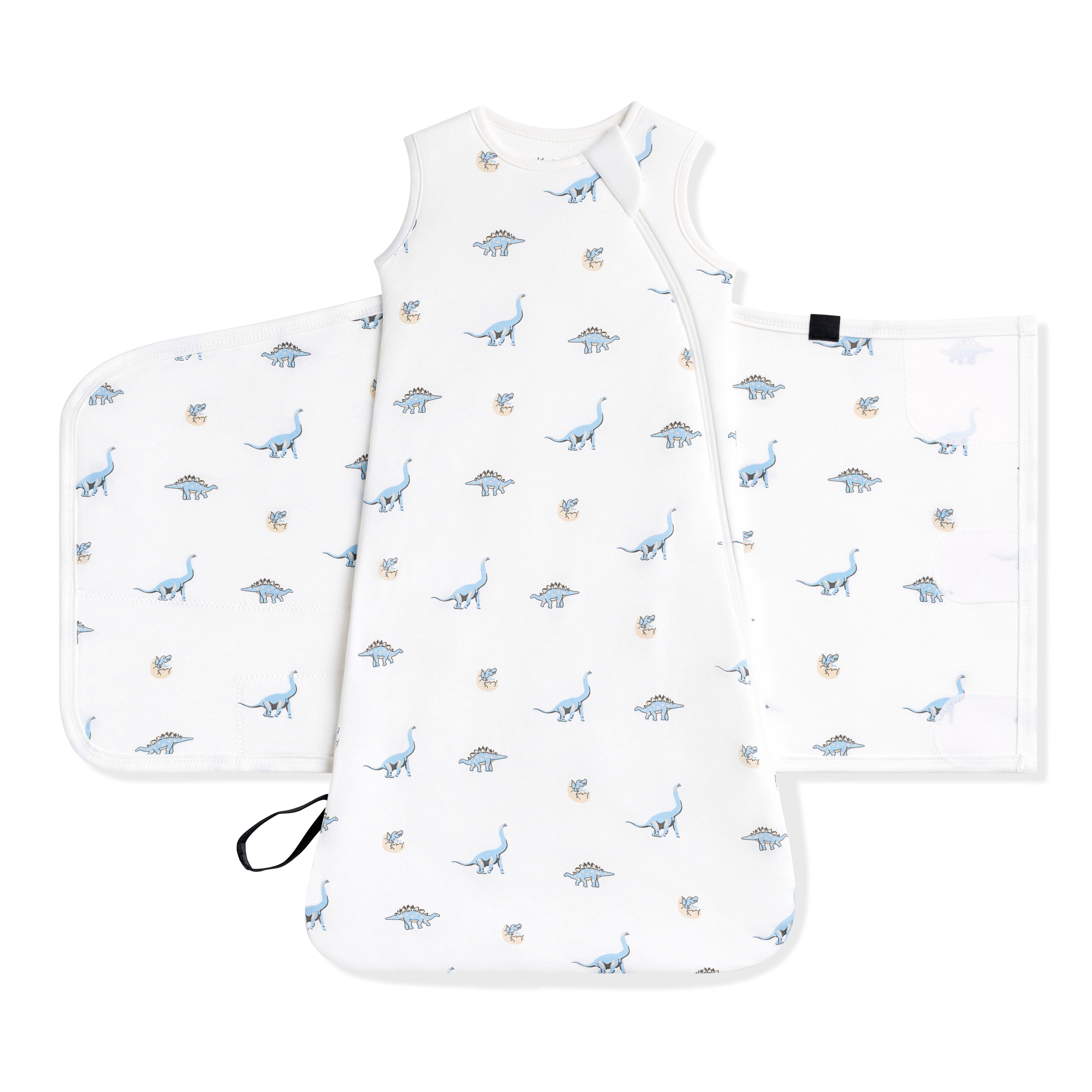 Sleep Bag Swaddler in Jurassic 1.0 shown unswaddled