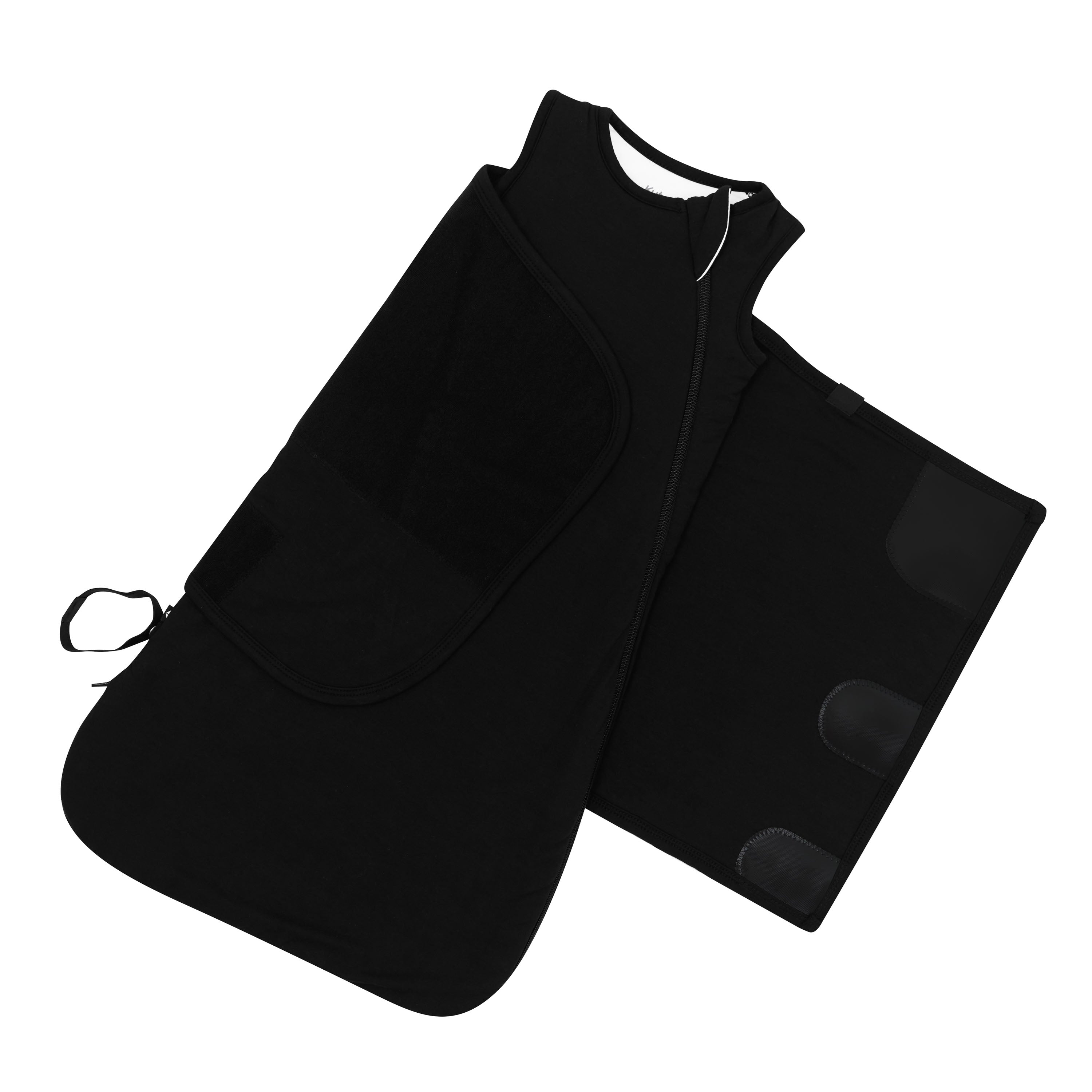 Adjustable swaddle on the swaddle wrap shown on the Sleep Bag Swaddler in Midnight 1.0