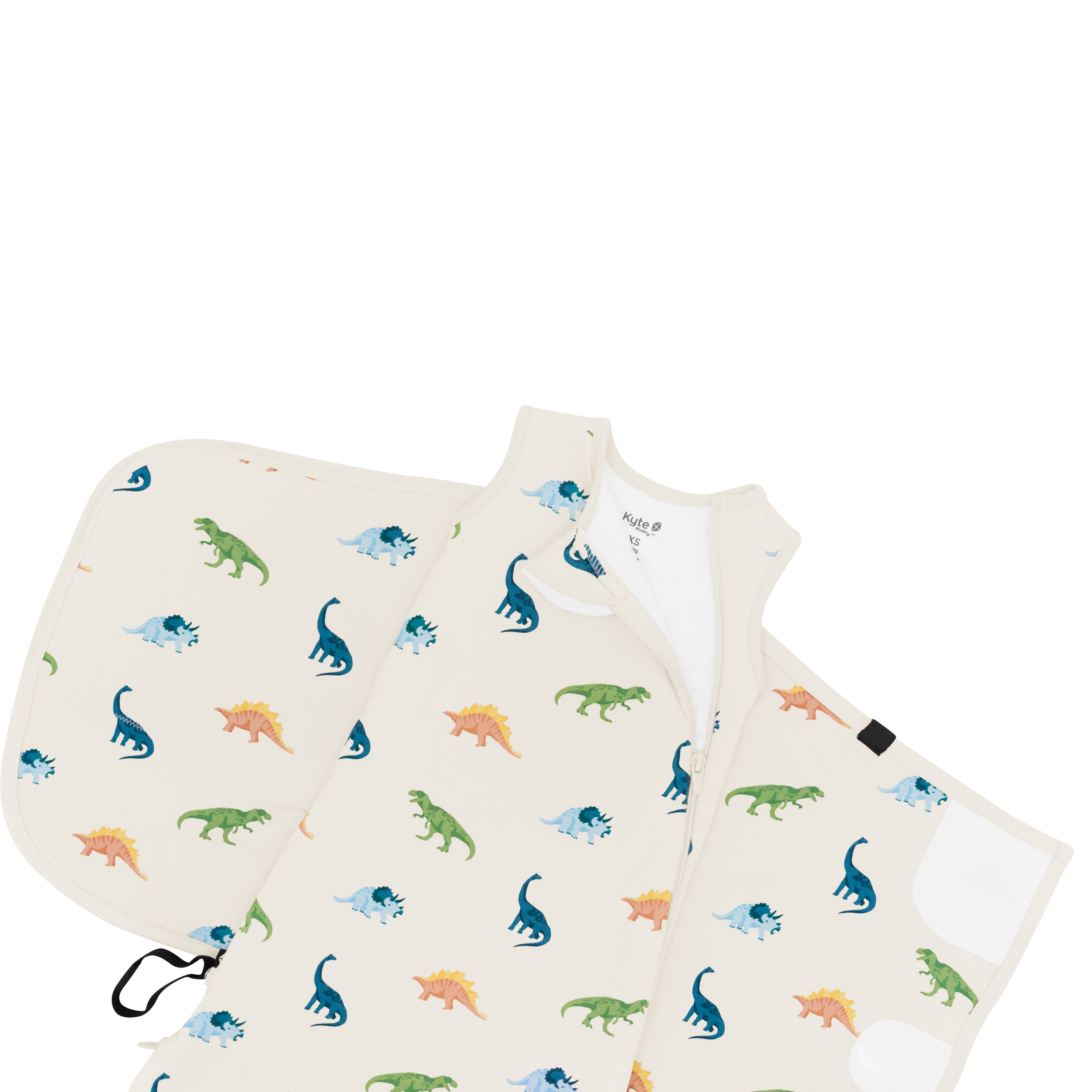 Zipper garage on TOG 1.0 Sleep Bag Swaddler in Ecru Roar