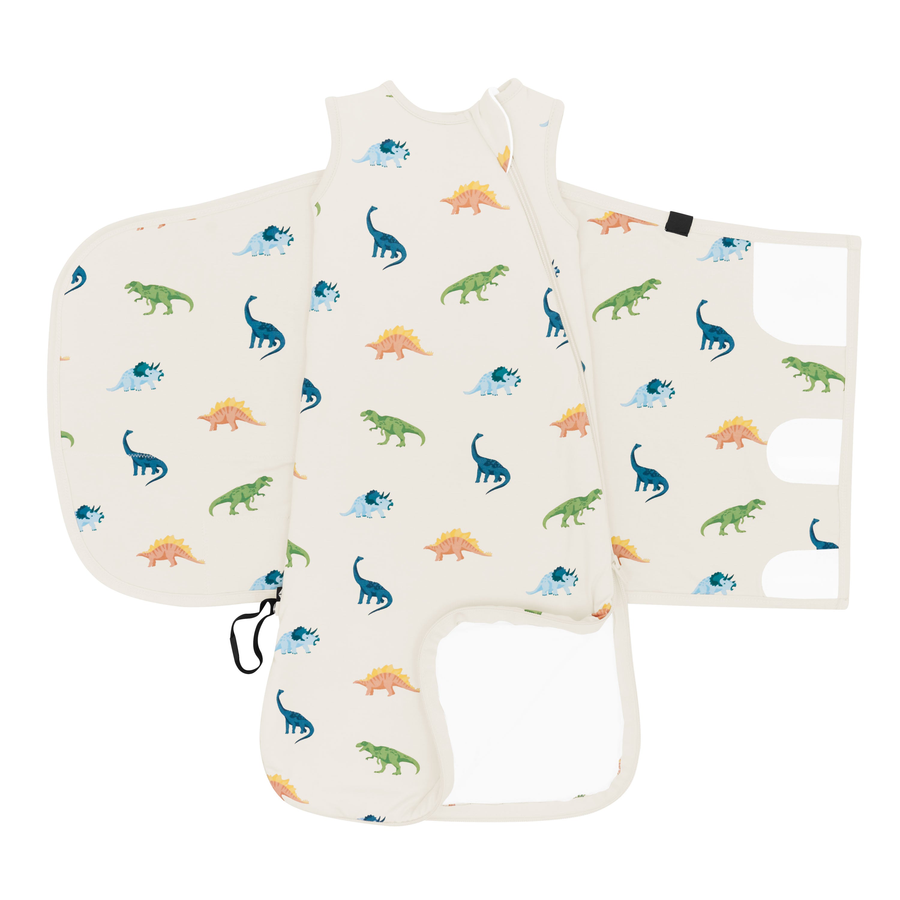 Dinosaur Sleep Bag Swaddler in Ecru Roar