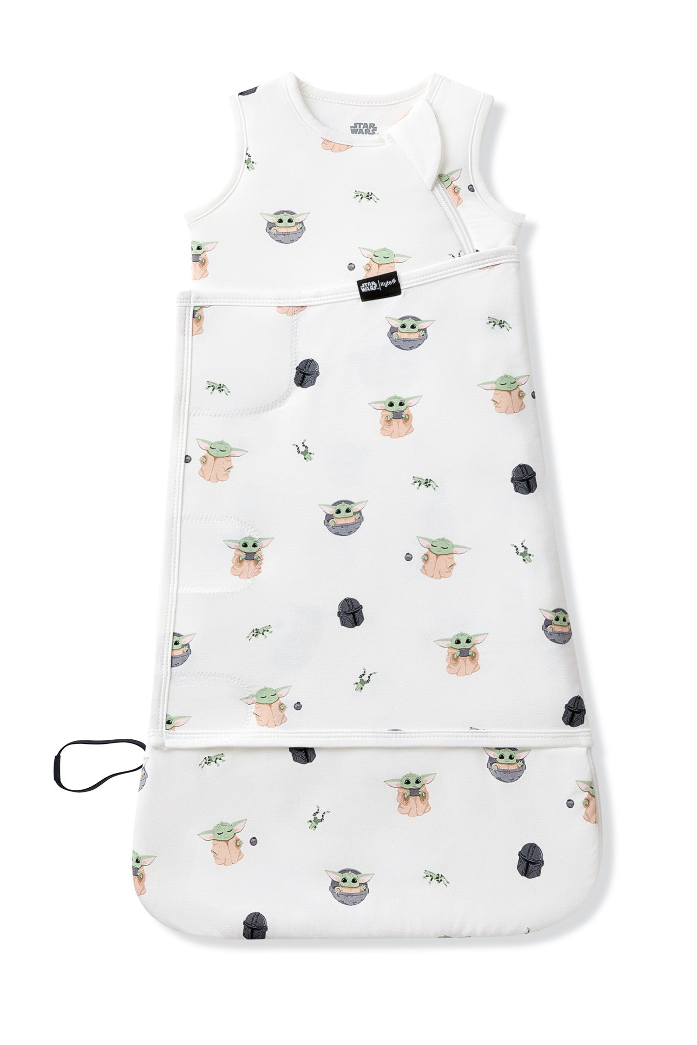 Sleep Bag Swaddler in Grogu™ 1.0 shown swaddled