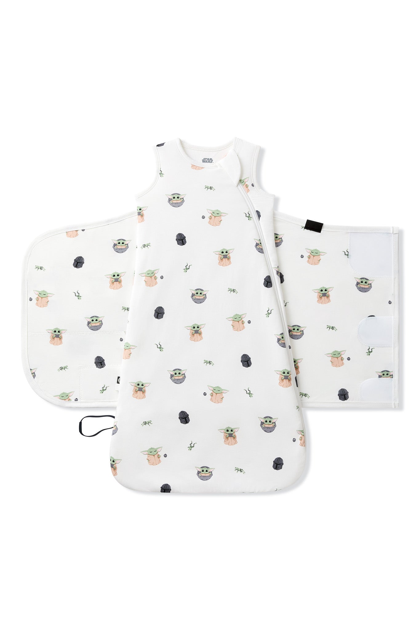 Sleep Bag Swaddler in Grogu™ 1.0 shown unswaddled