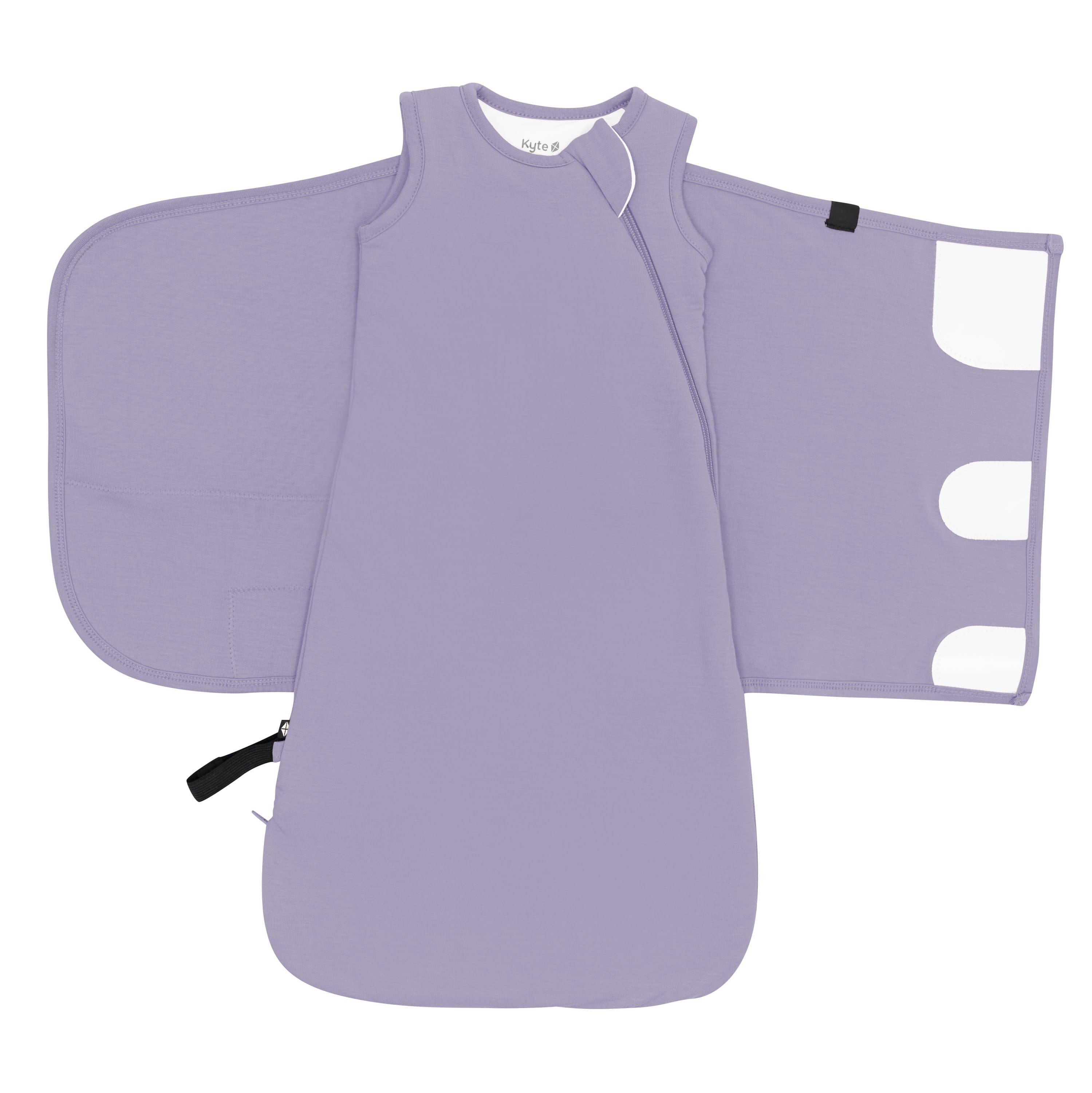 Sleep Bag Swaddler in Taro 1.0 shown unswaddled