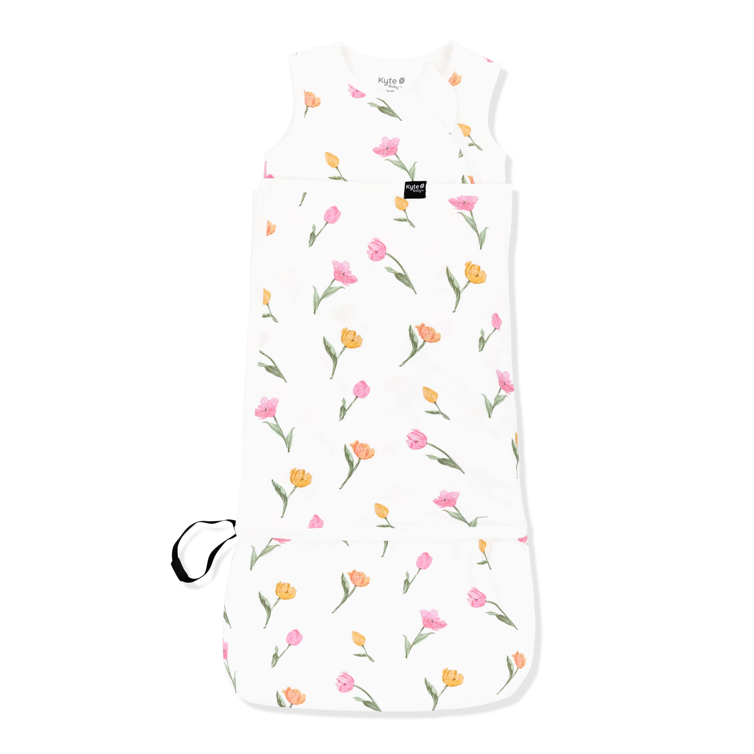 Sleep Bag Swaddler in Tulip 1.0 shown swaddled