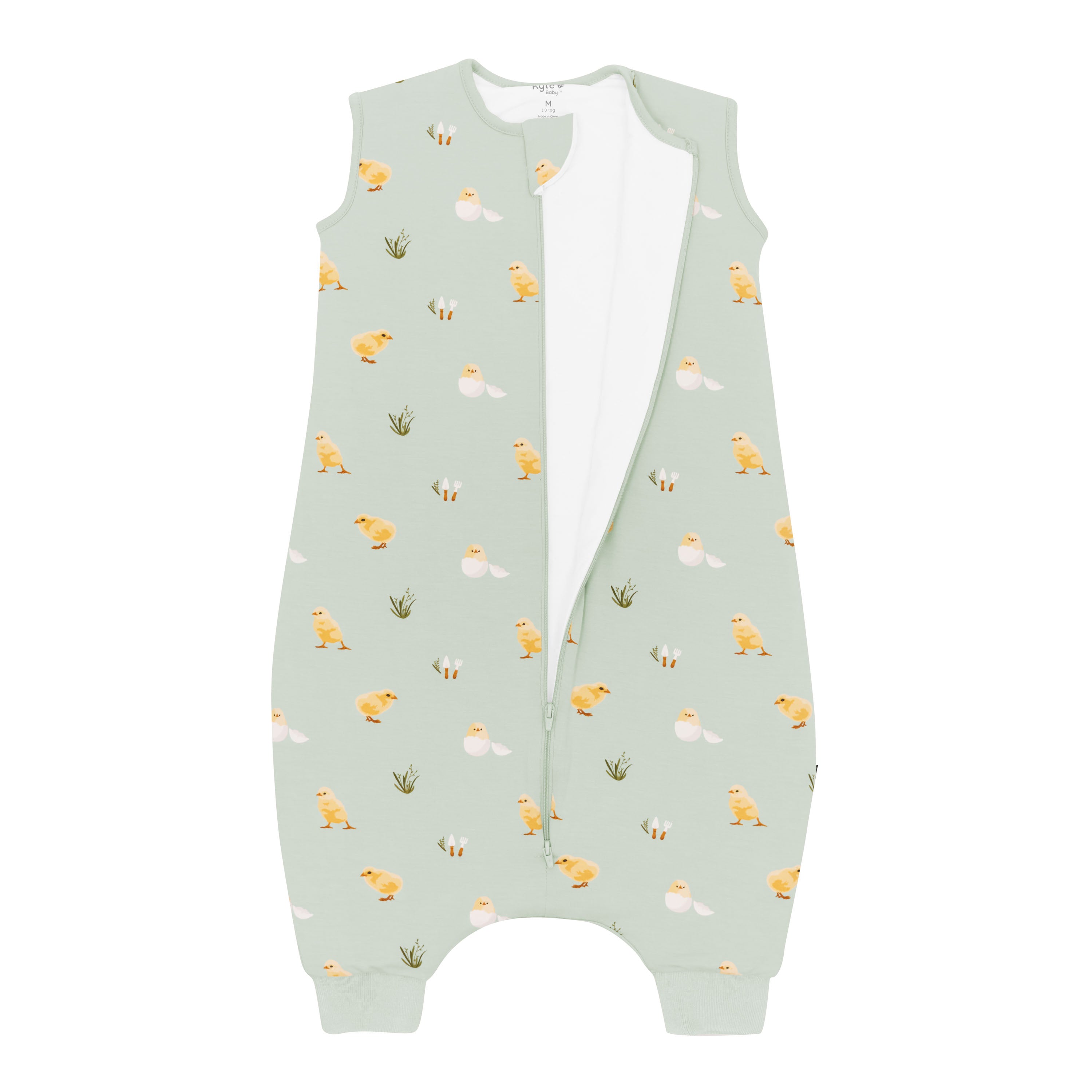 Dual Zipper on Sleep Bag Walker in Aloe Chick 1.0