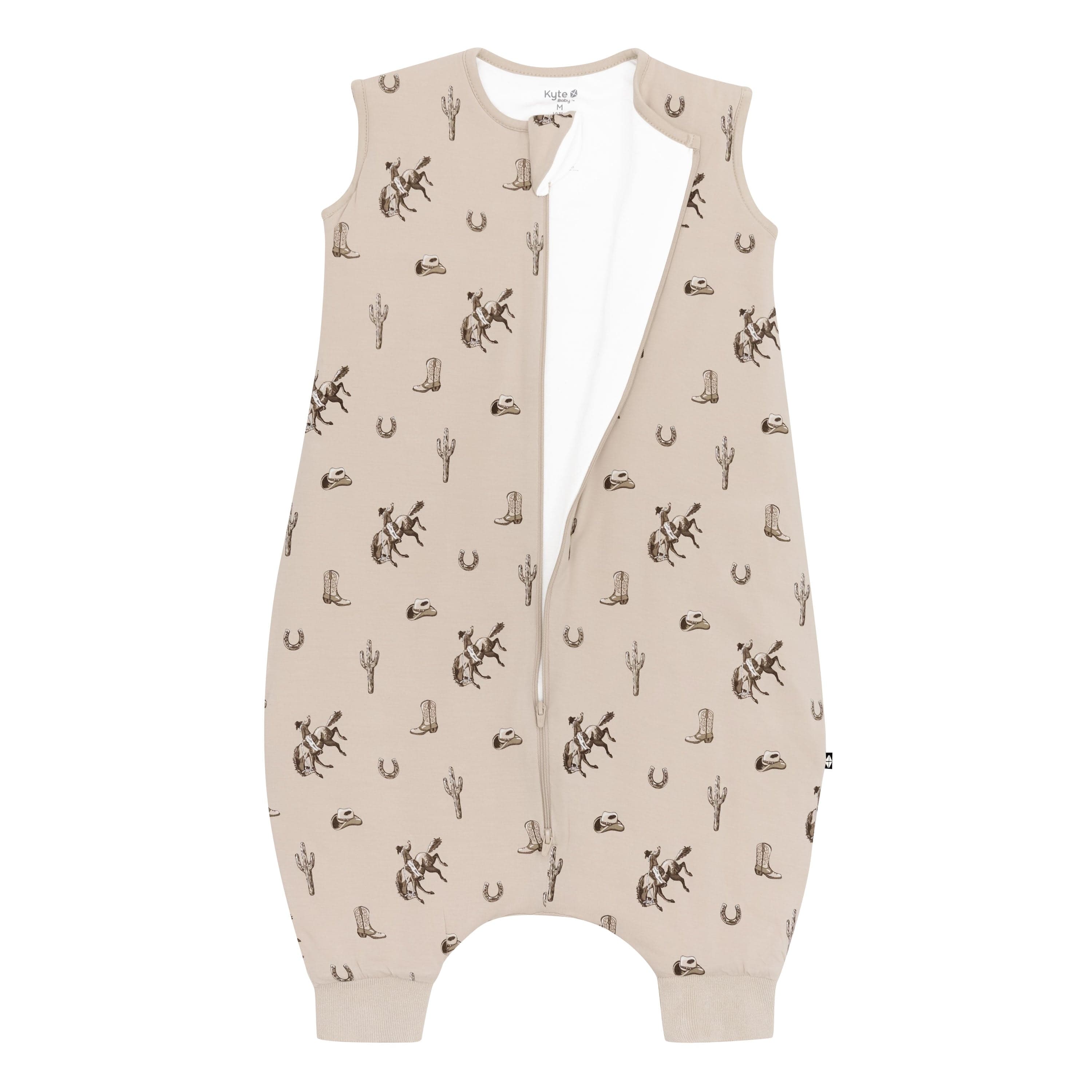 Sleep Bag Walker in Classic Cowboy 1.0 shown unzipped