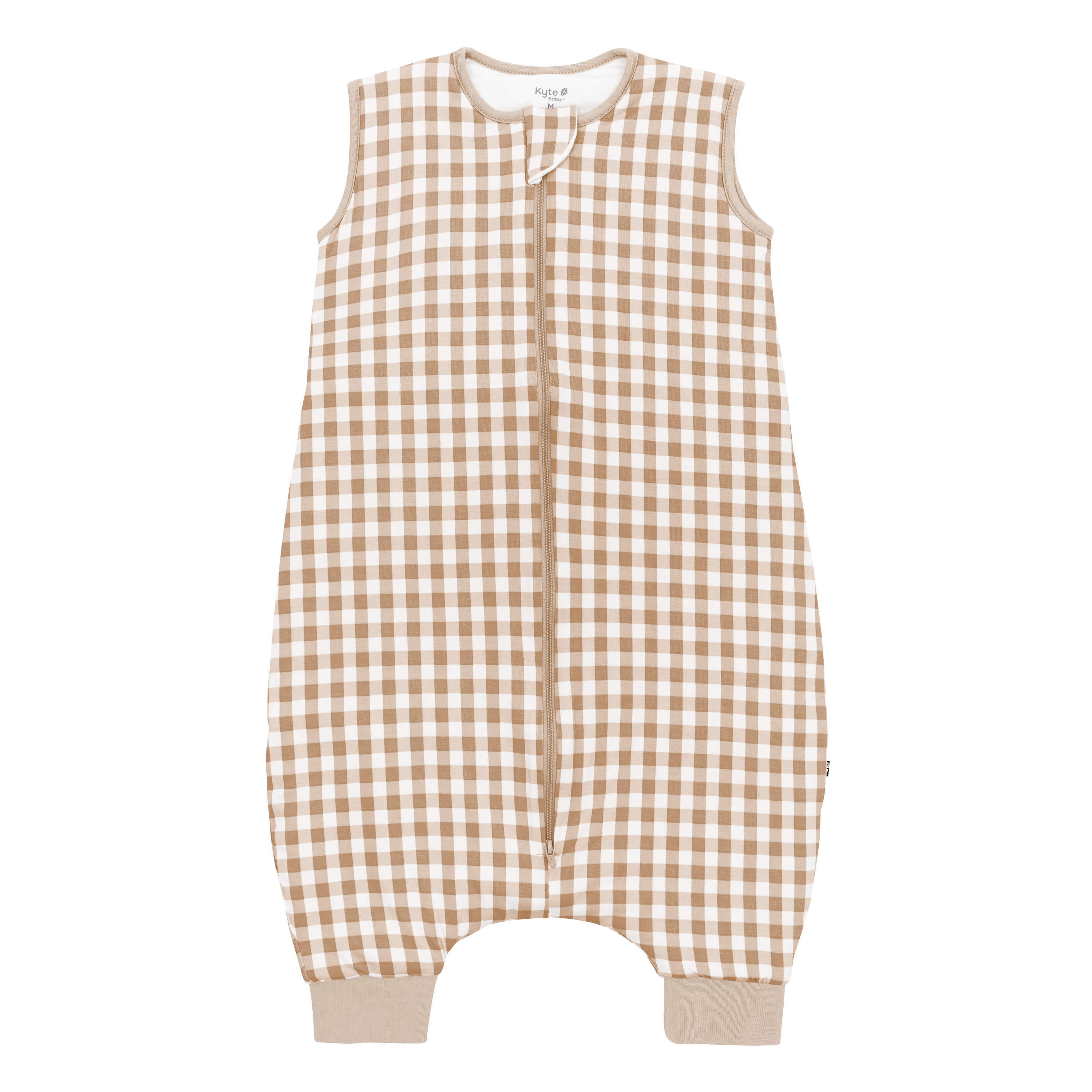 Sleep Bag Walker in Gingham Bisque 1.0 shown zipped