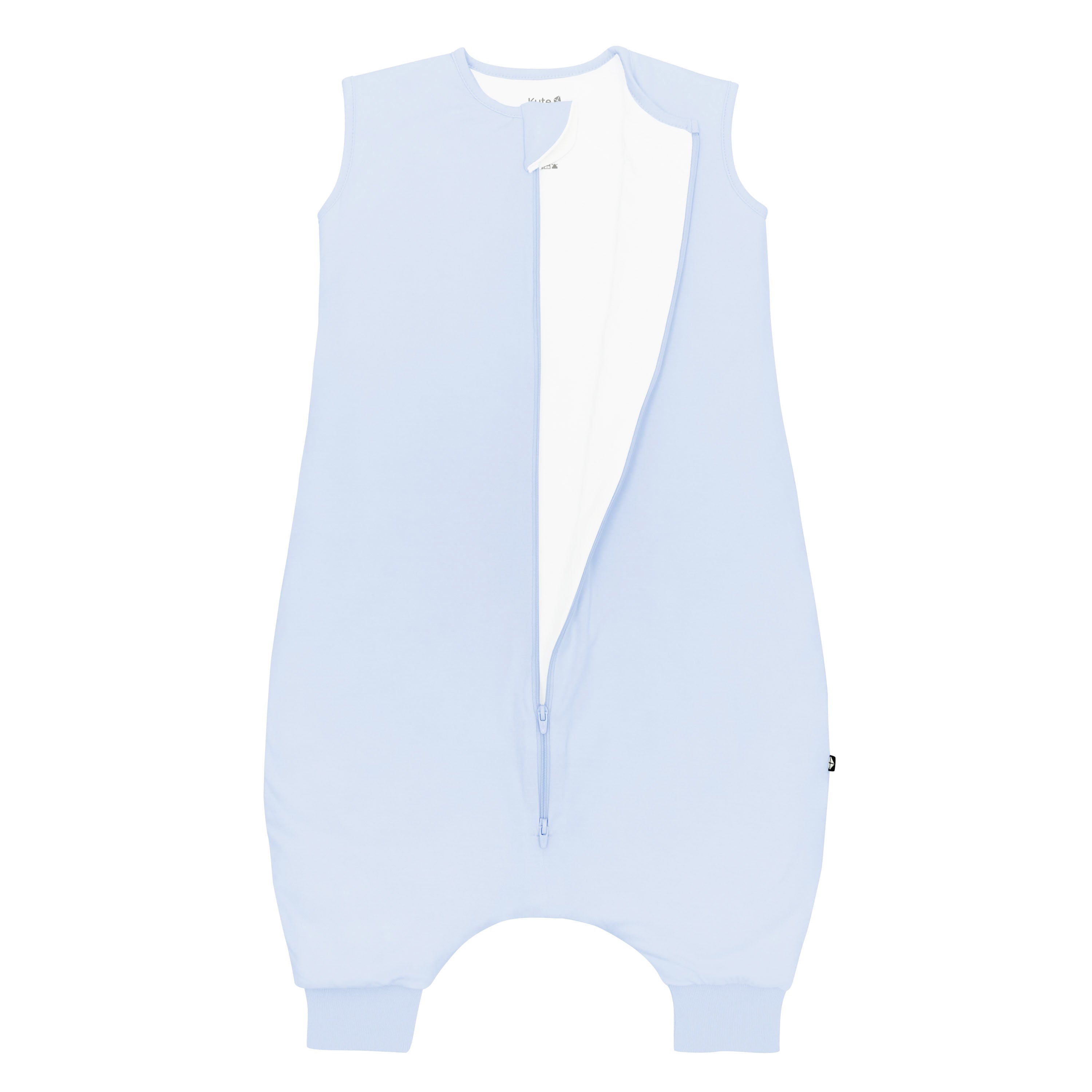 Sleep Bag Walker in Mist 1.0 shown unzipped