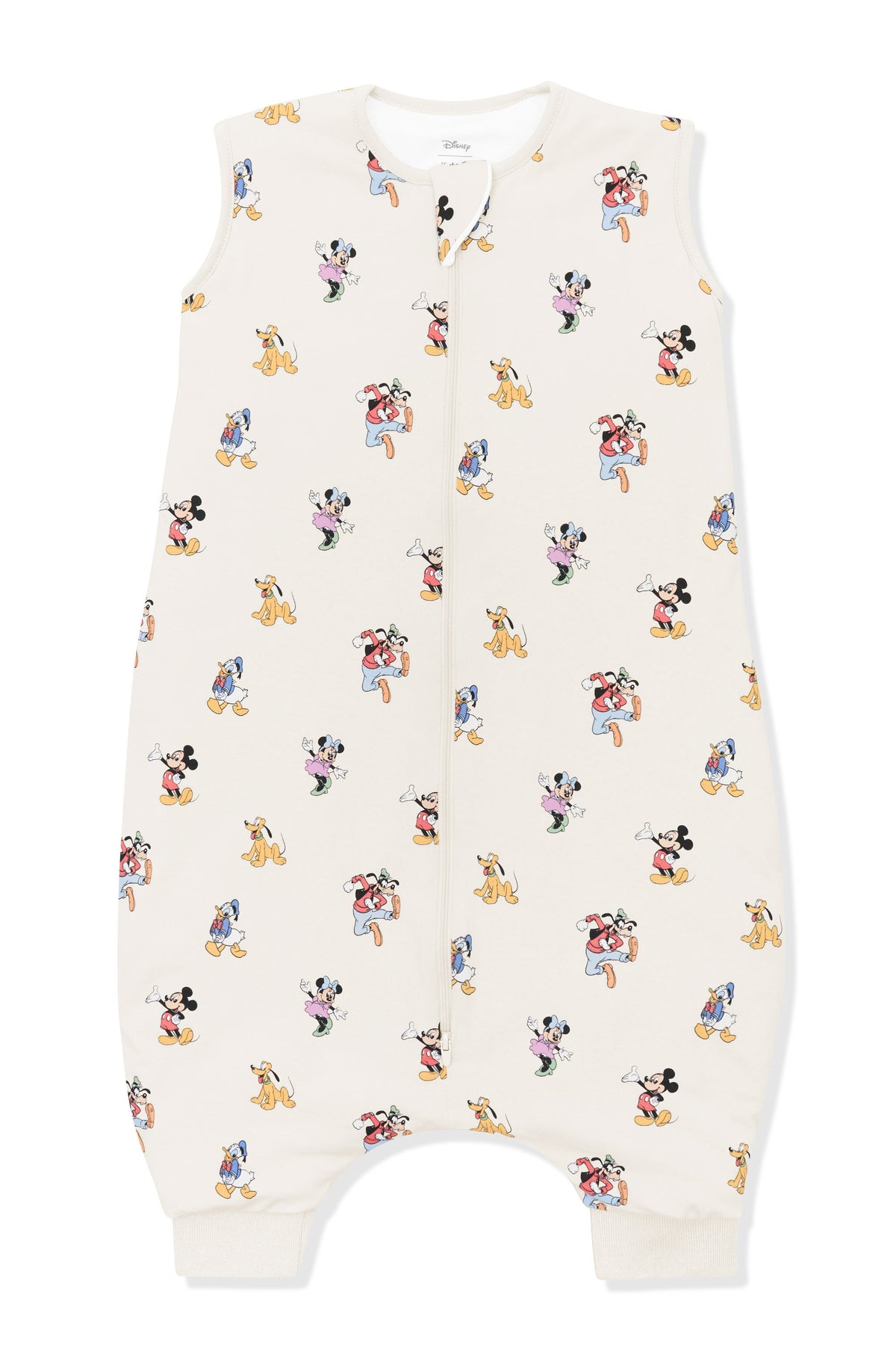 Sleep Bag Walker with Mickey Mouse and Friends print on an oat background