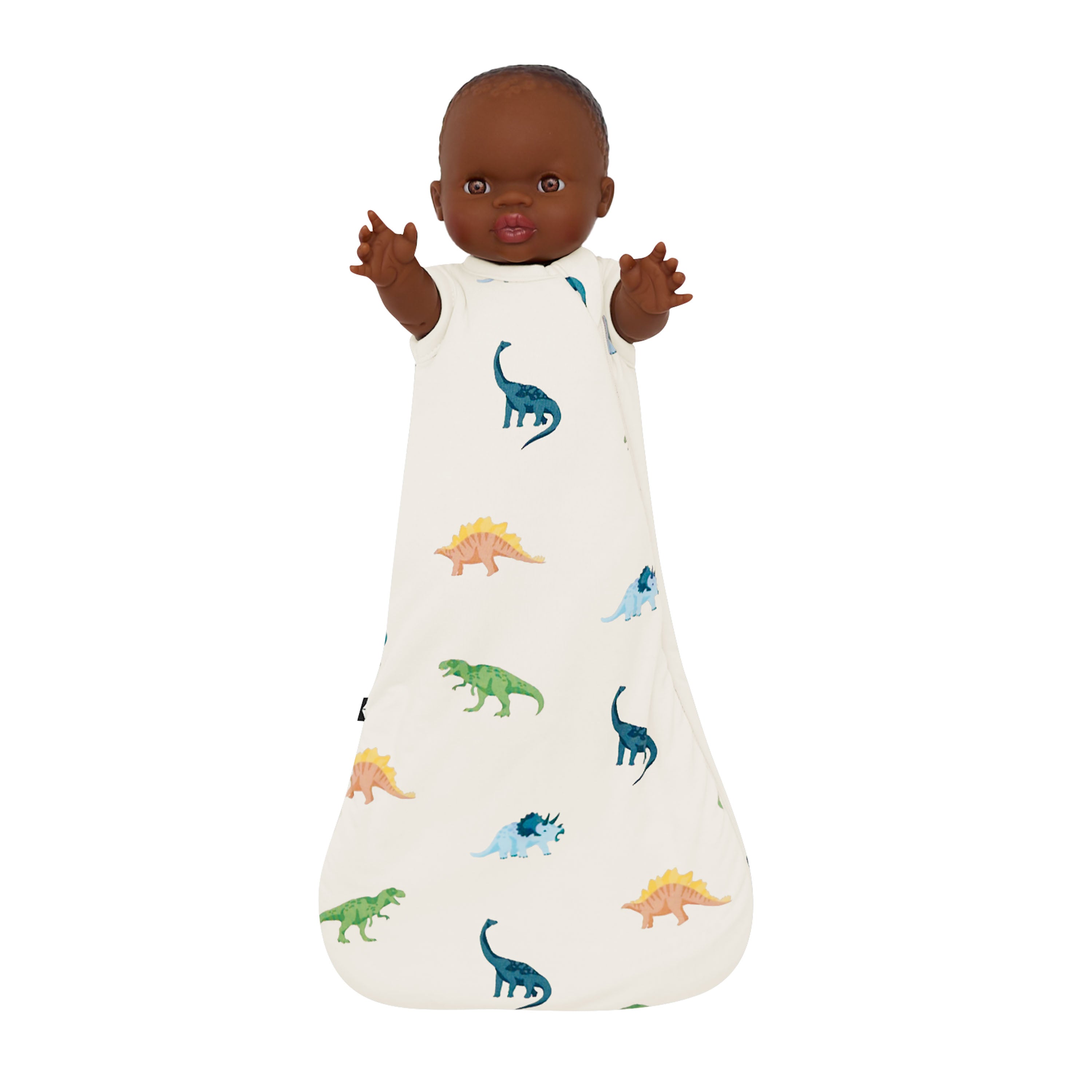 Baby Doll Sleep Bag in Ecru Roar shown on baby doll