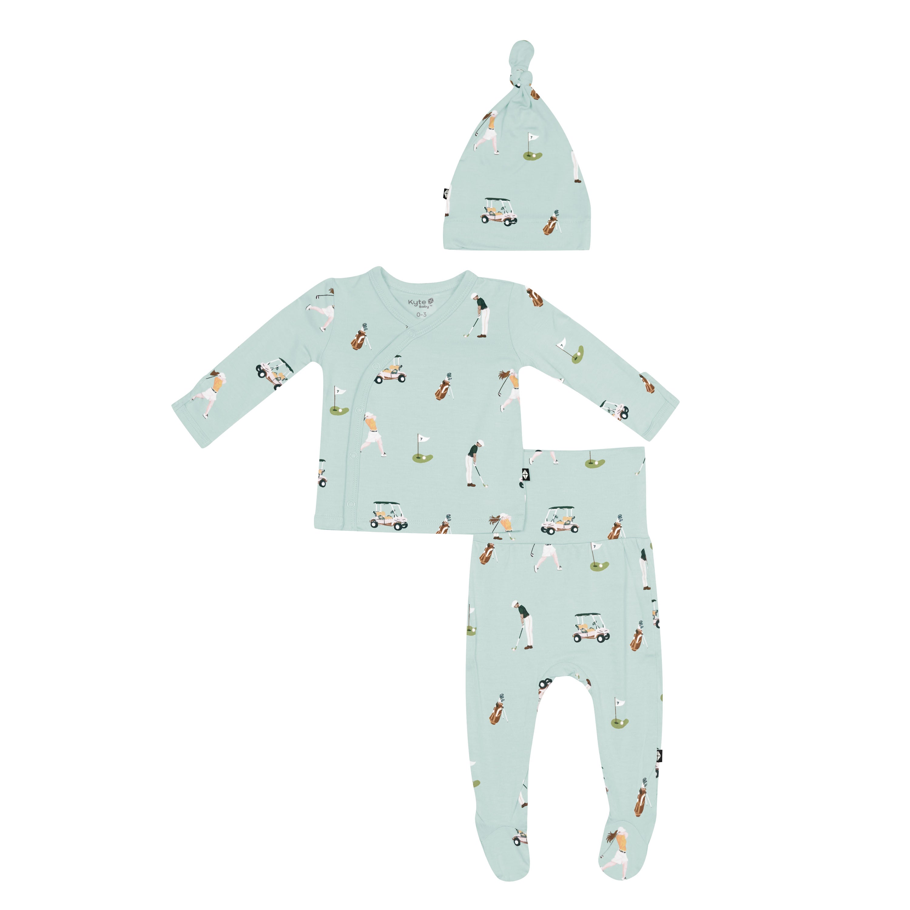 Newborn Take Me Home Set with Cap in Golf