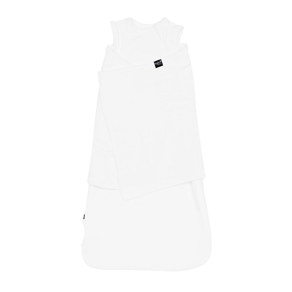 Sleep Bag Swaddler in Cloud 0.5 shown swaddled