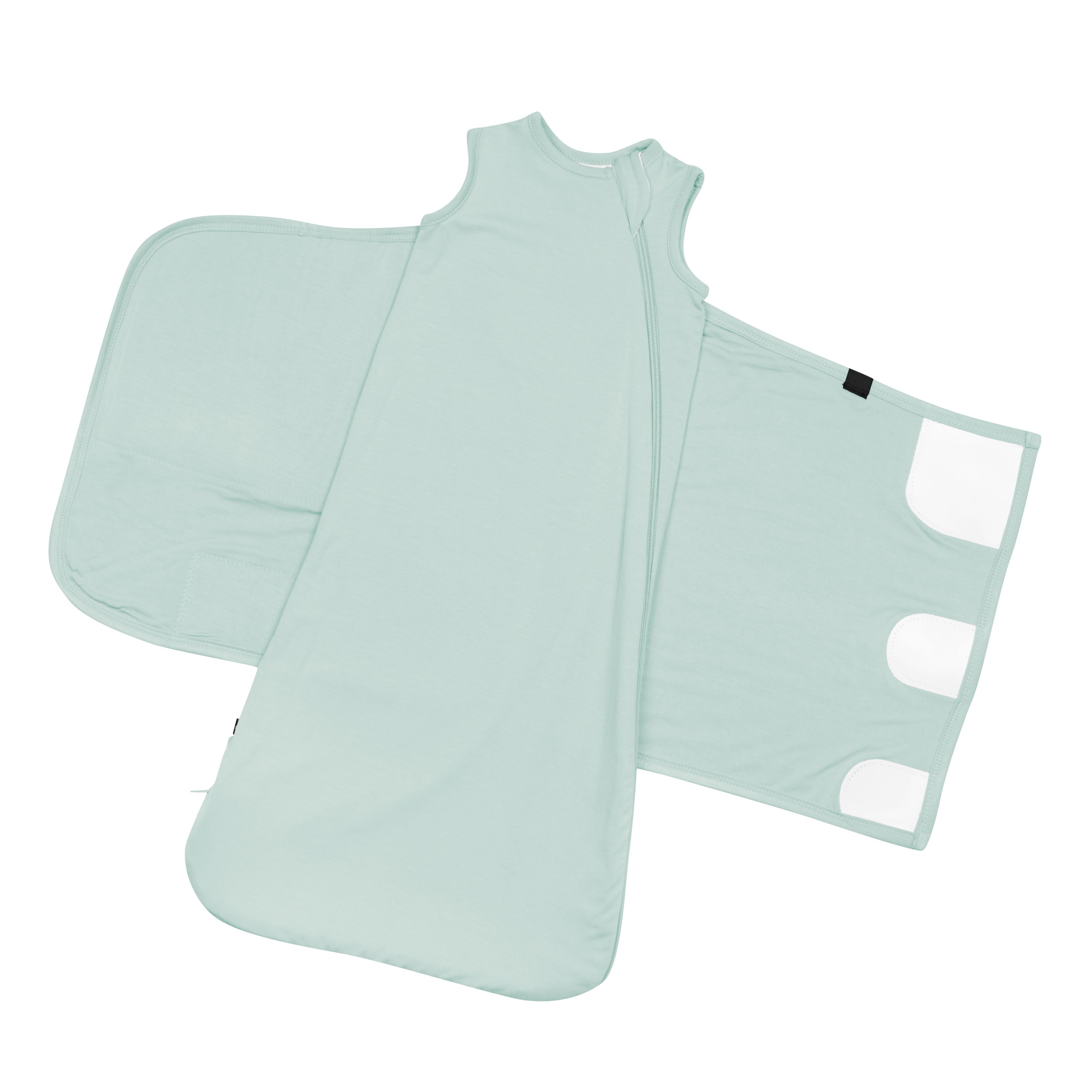 Sleep Bag Swaddler in Sage 0.5 unswaddled