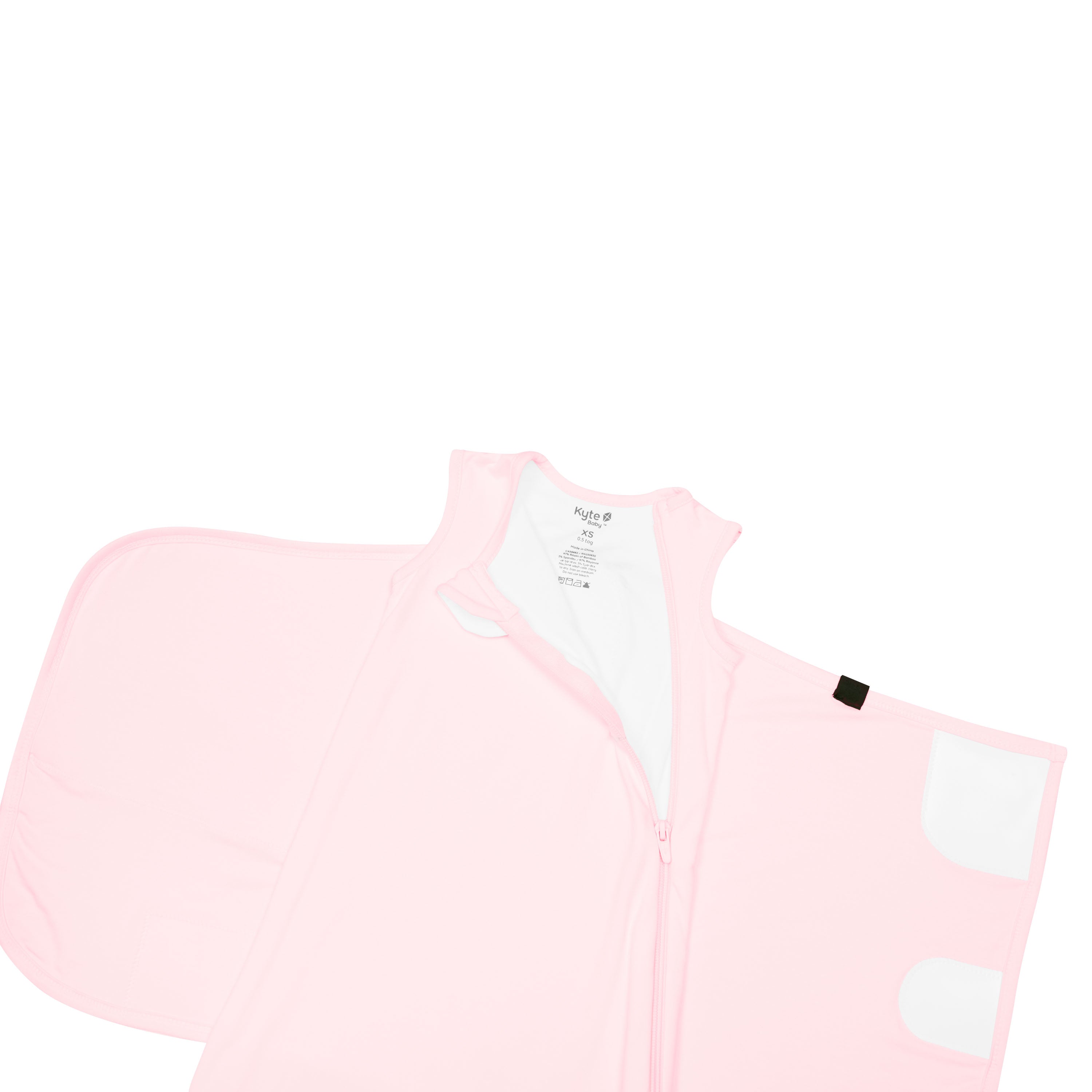 Sleep Bag Swaddler in Sakura 0.5 zipper garage and top zipper