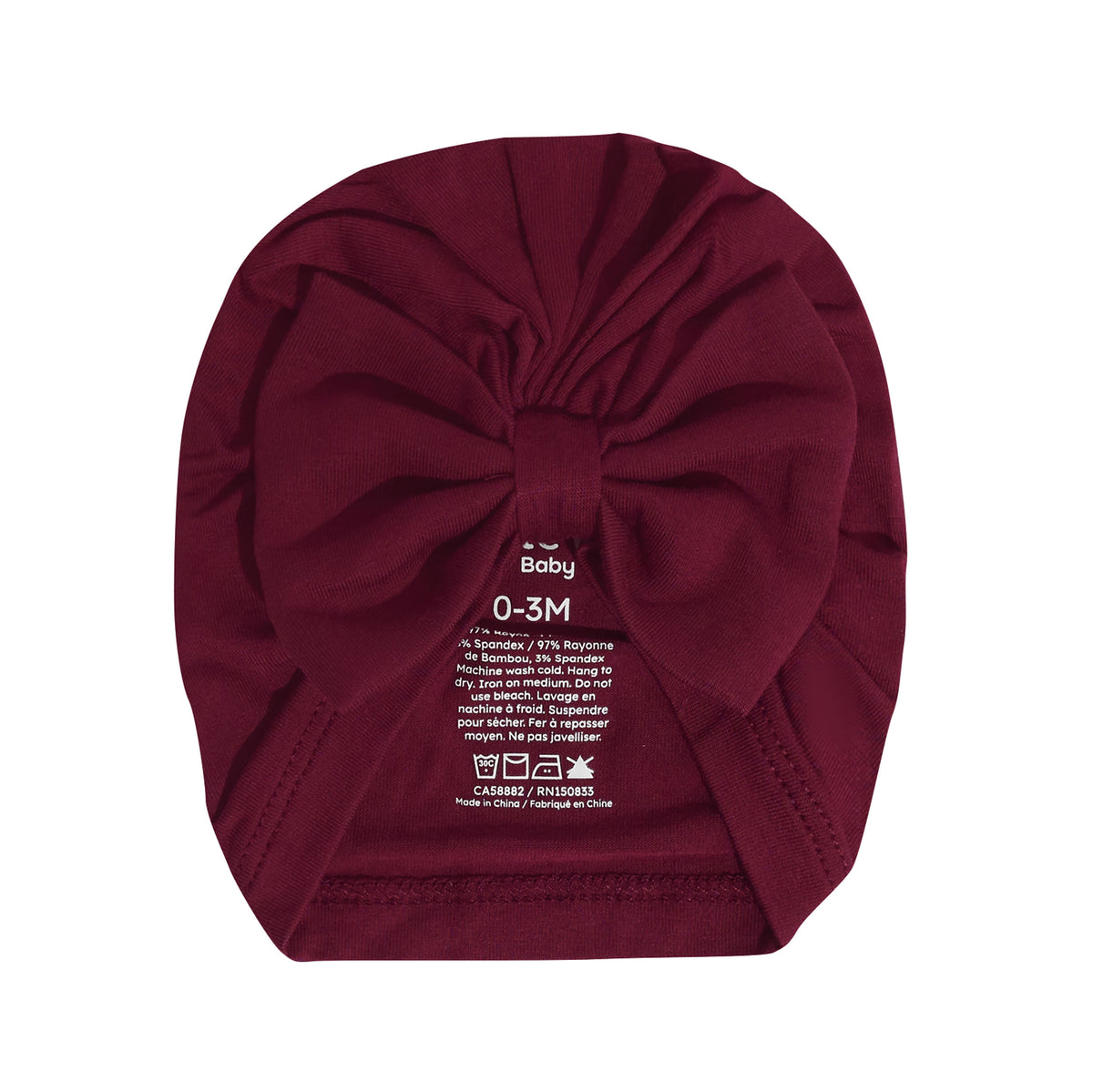 Bamboo Bow Headwrap in Burgundy