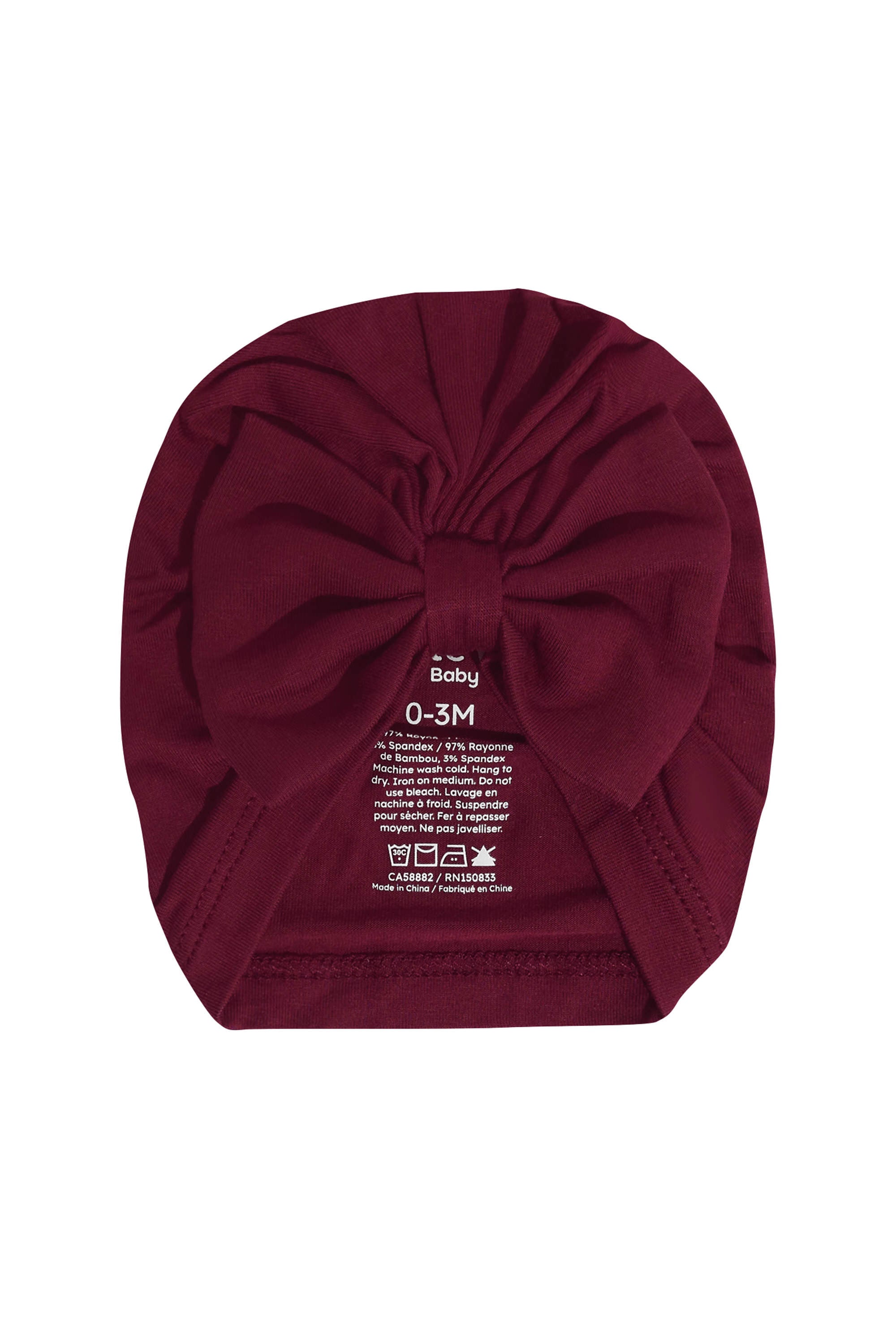 Bamboo Bow Headwrap in Burgundy