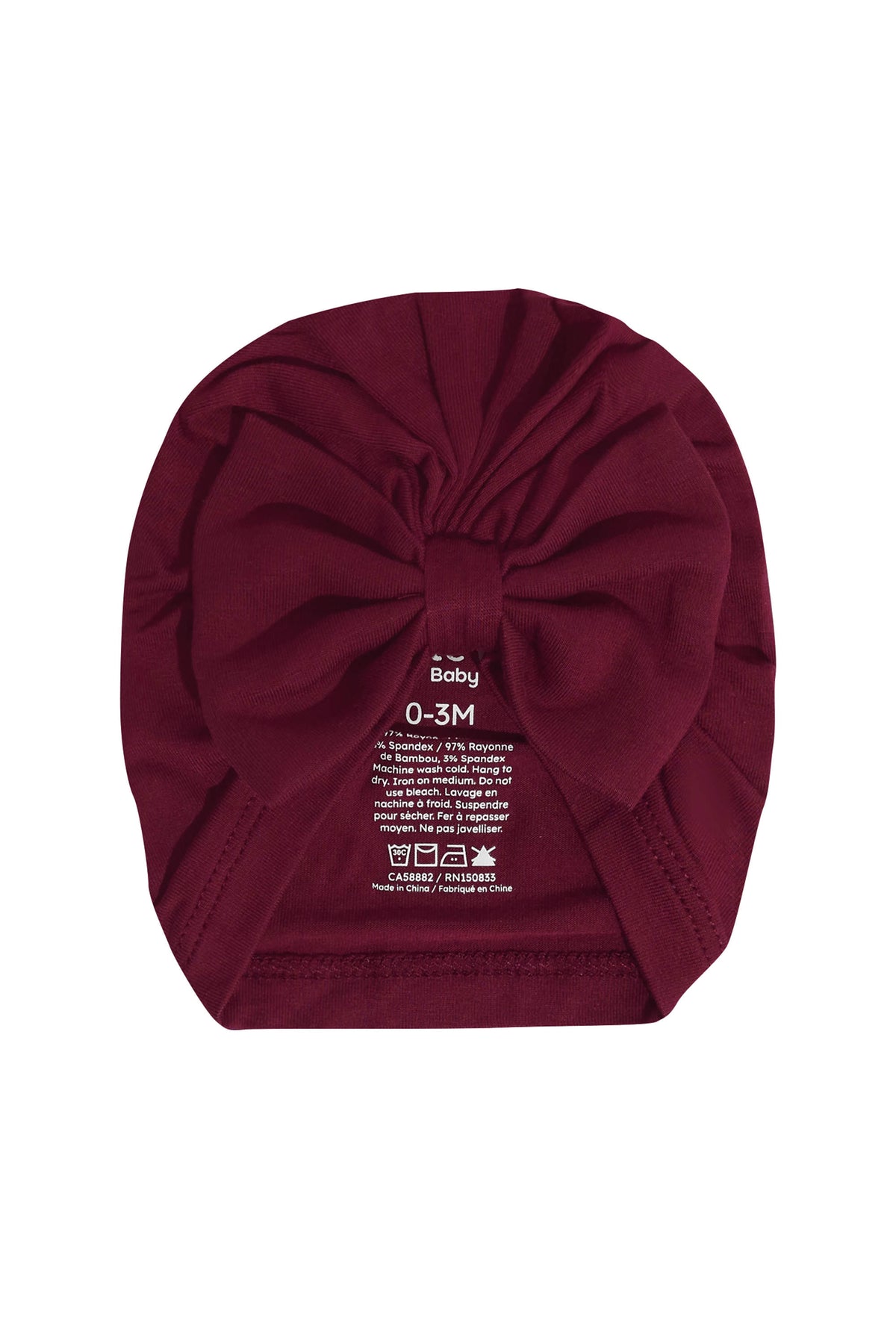 Bamboo Bow Headwrap in Burgundy
