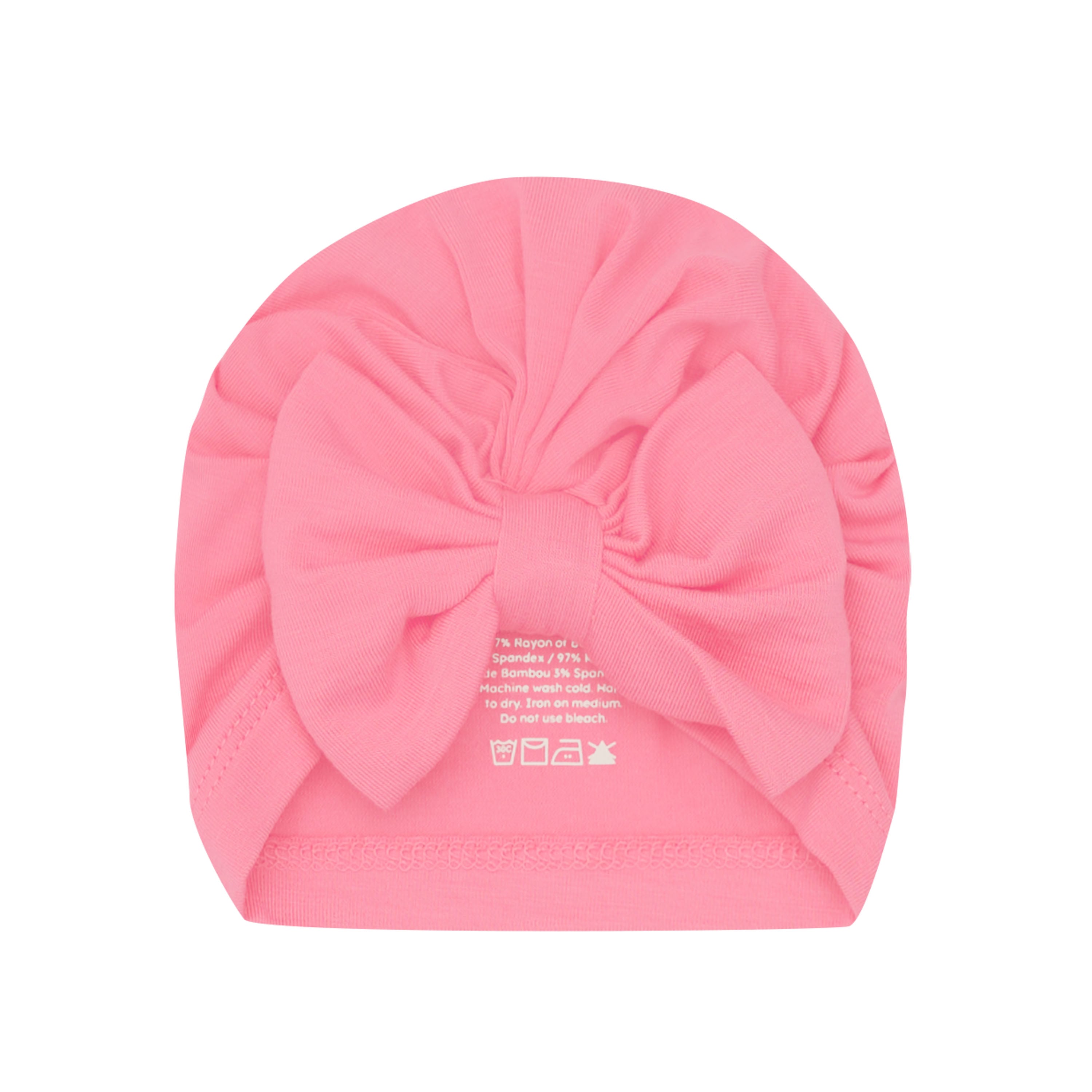 Pink Bow Headwrap in Guava