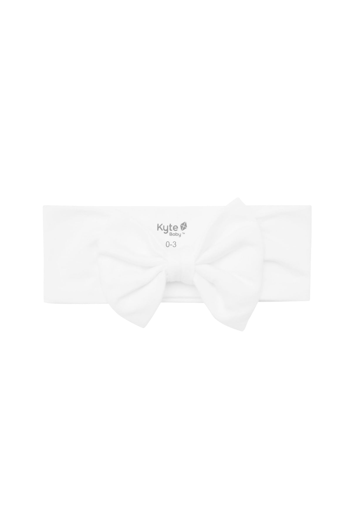White Bow Headband in Cloud