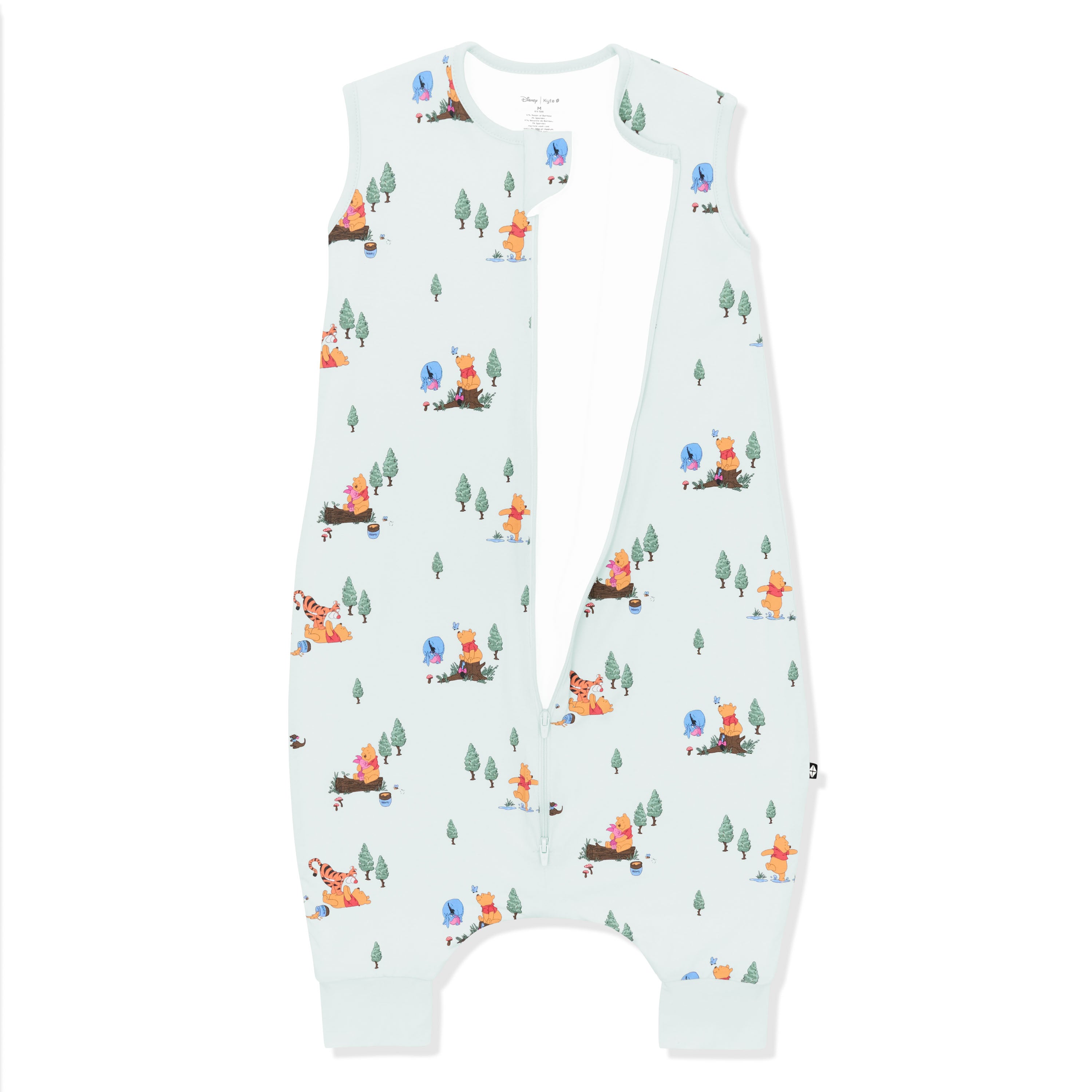 Sleep Bag Walker in Winnie the Pooh Hundred Acre Wood 0.5 shown unzipped