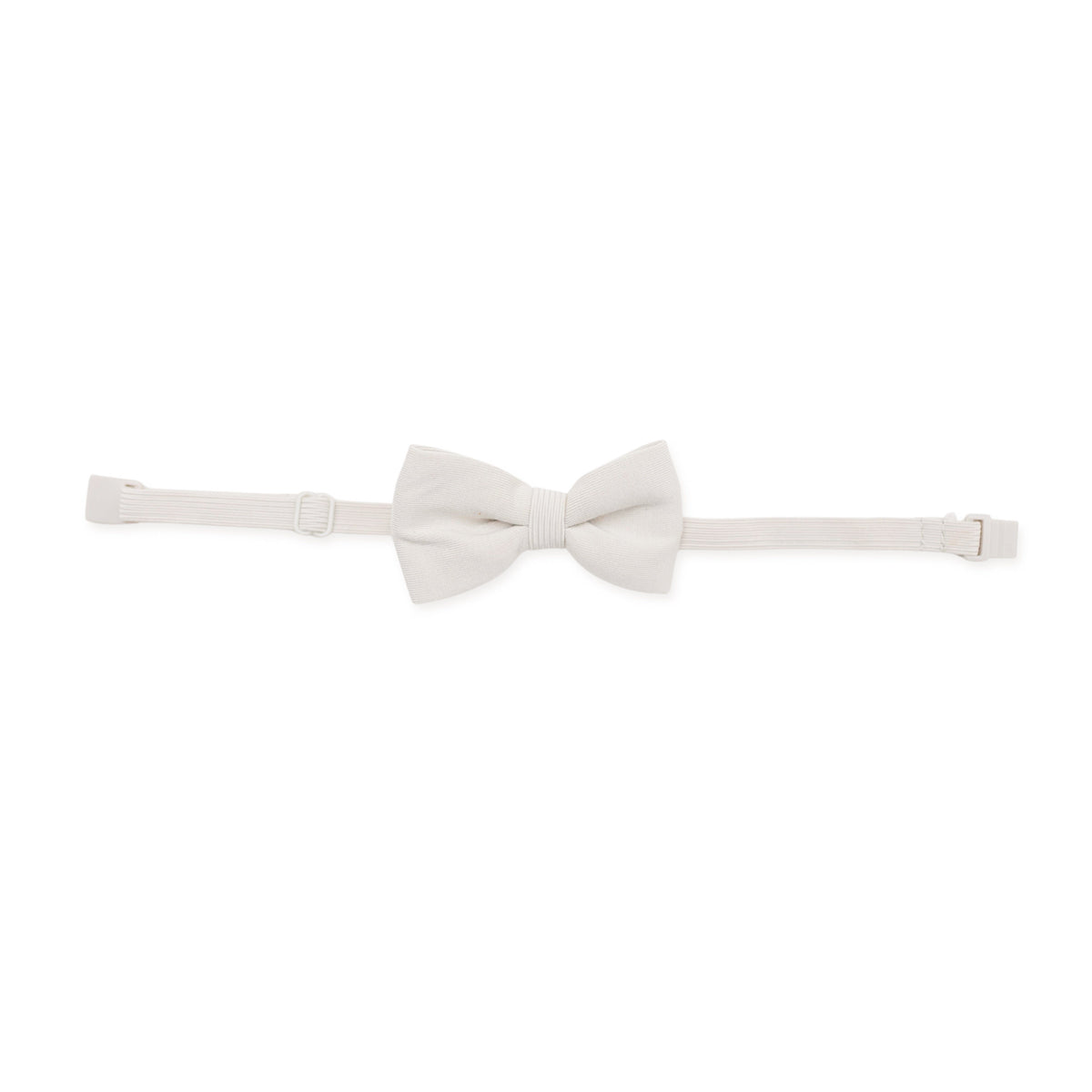 Bow Tie in Oat laid flat out on a white background