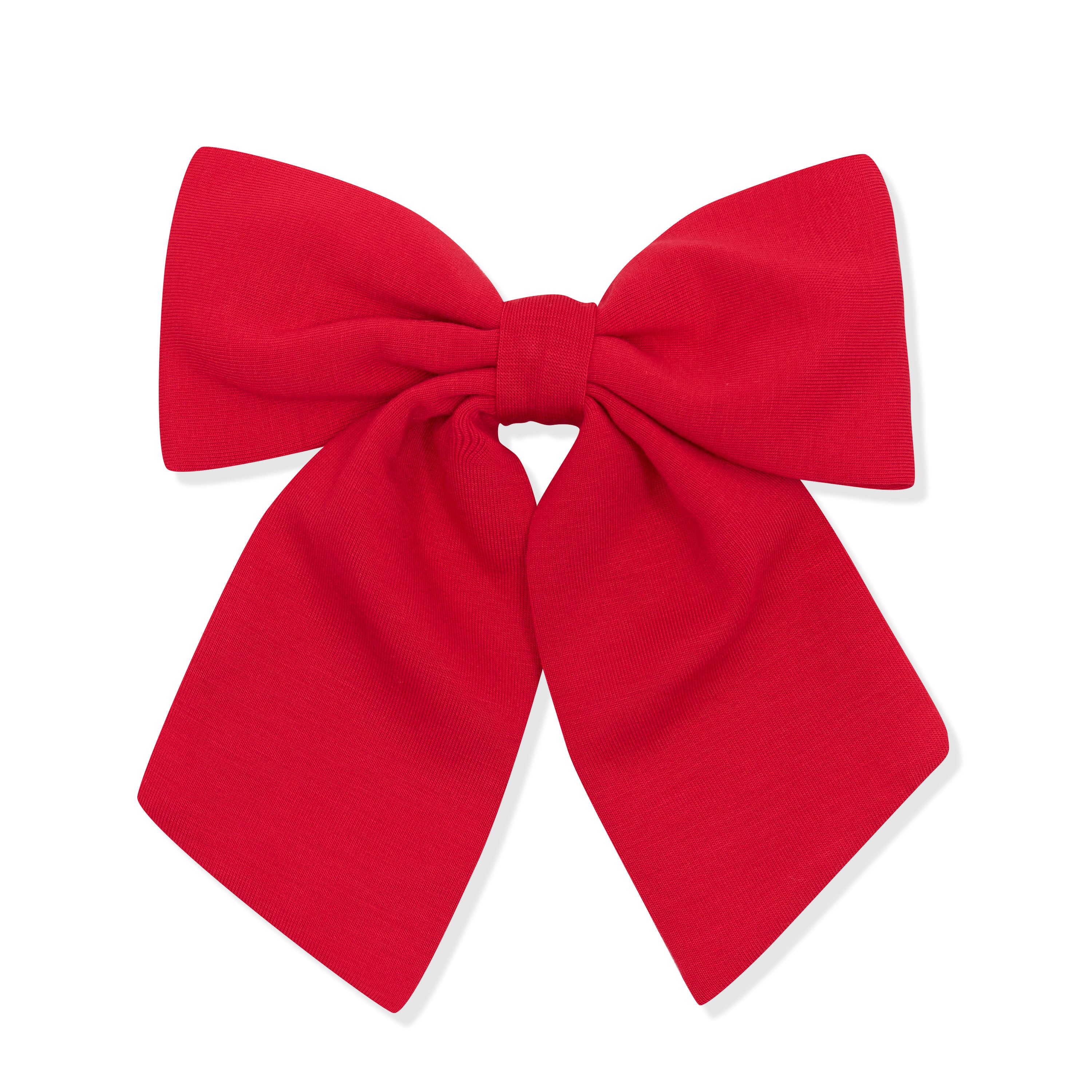 Large Alligator Clip Bow in Cardinal